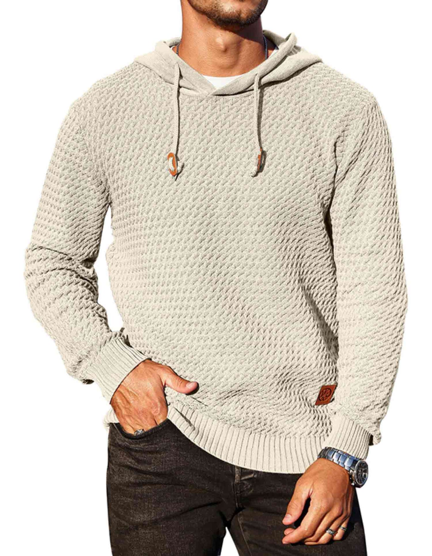NordicTwill Solid Knitted Hoodie
