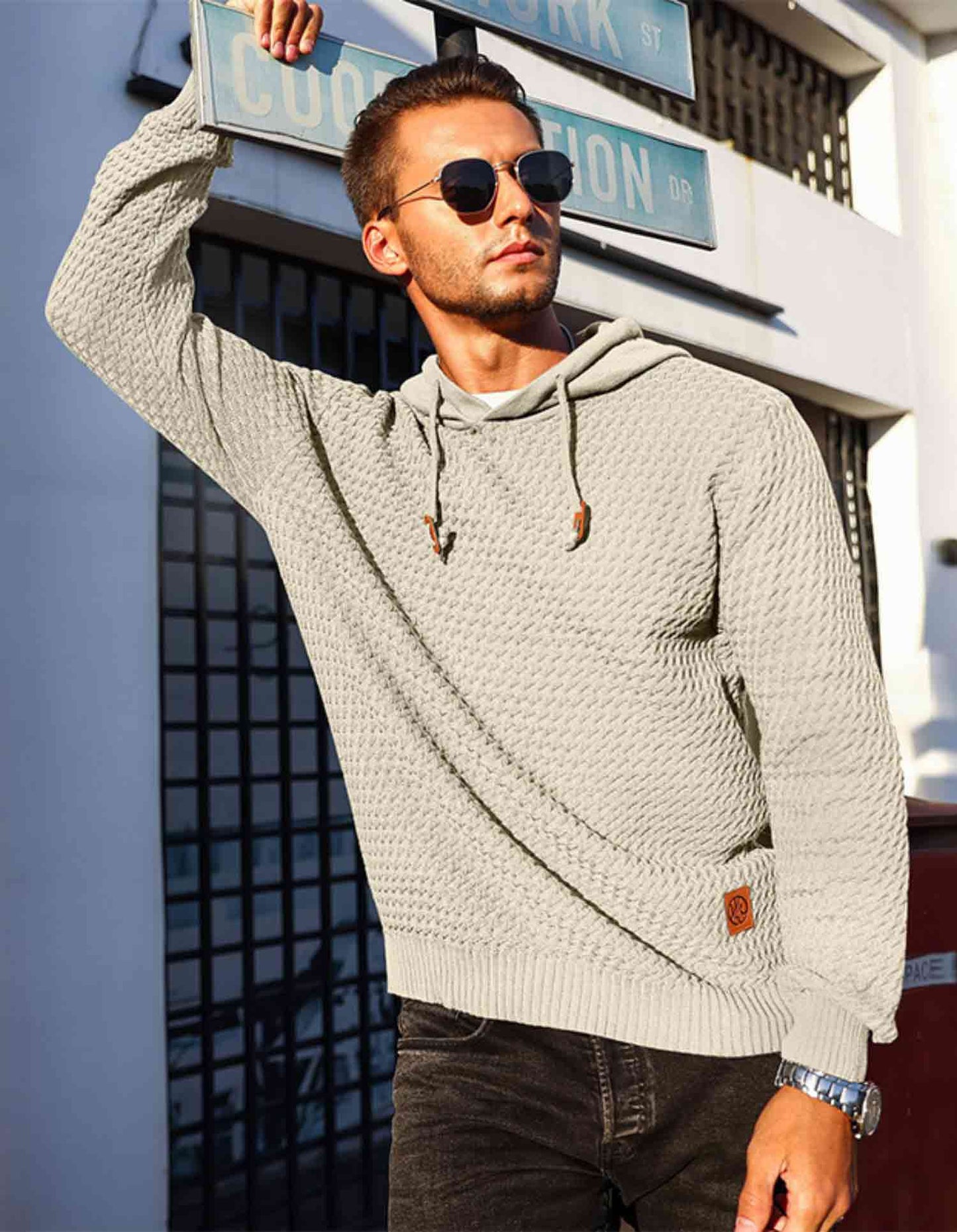 NordicTwill Solid Knitted Hoodie