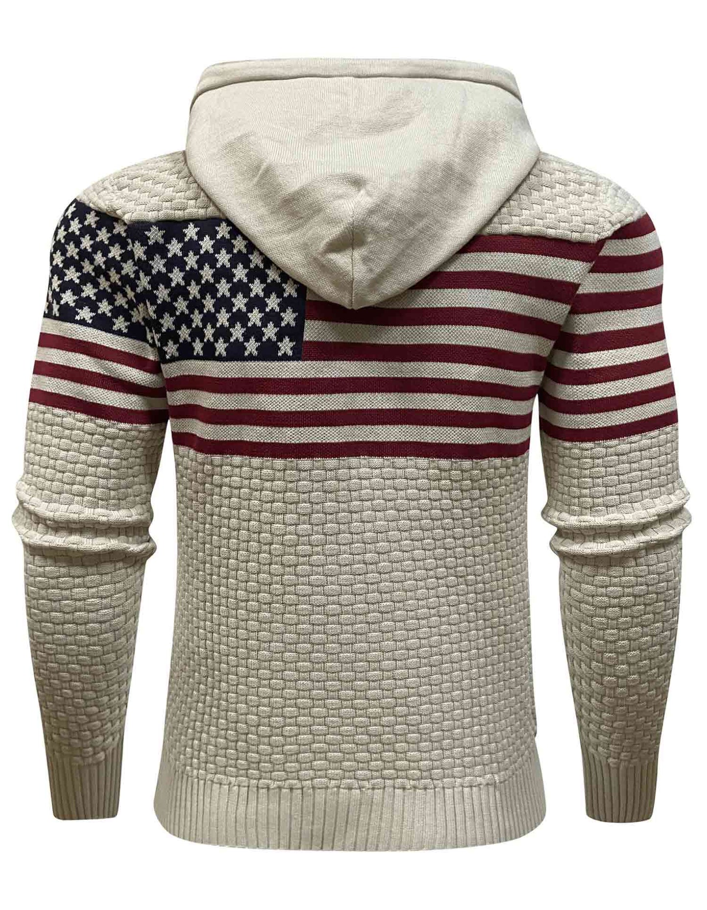 US Flag Knitted Hoodie