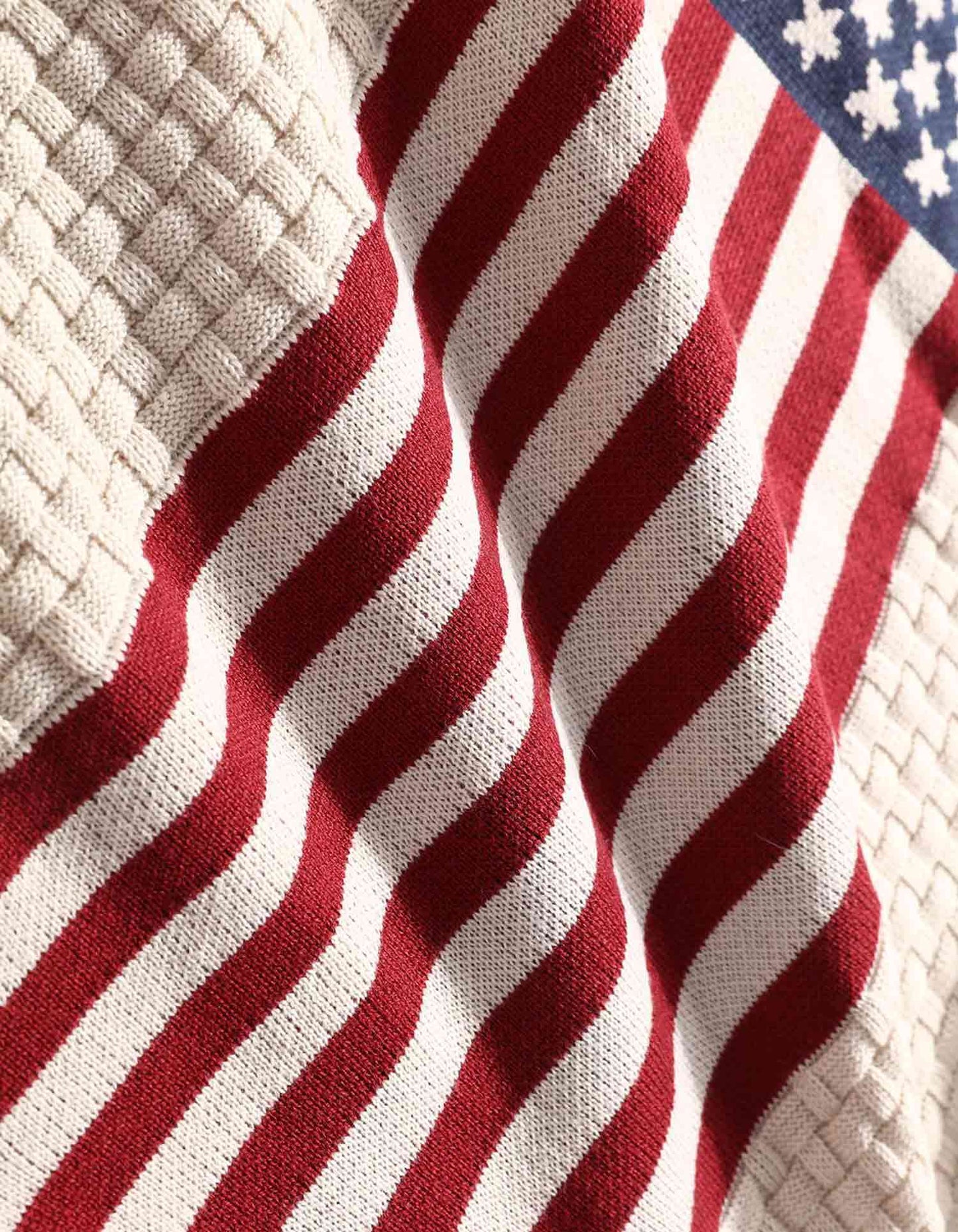 US Flag Knitted Hoodie