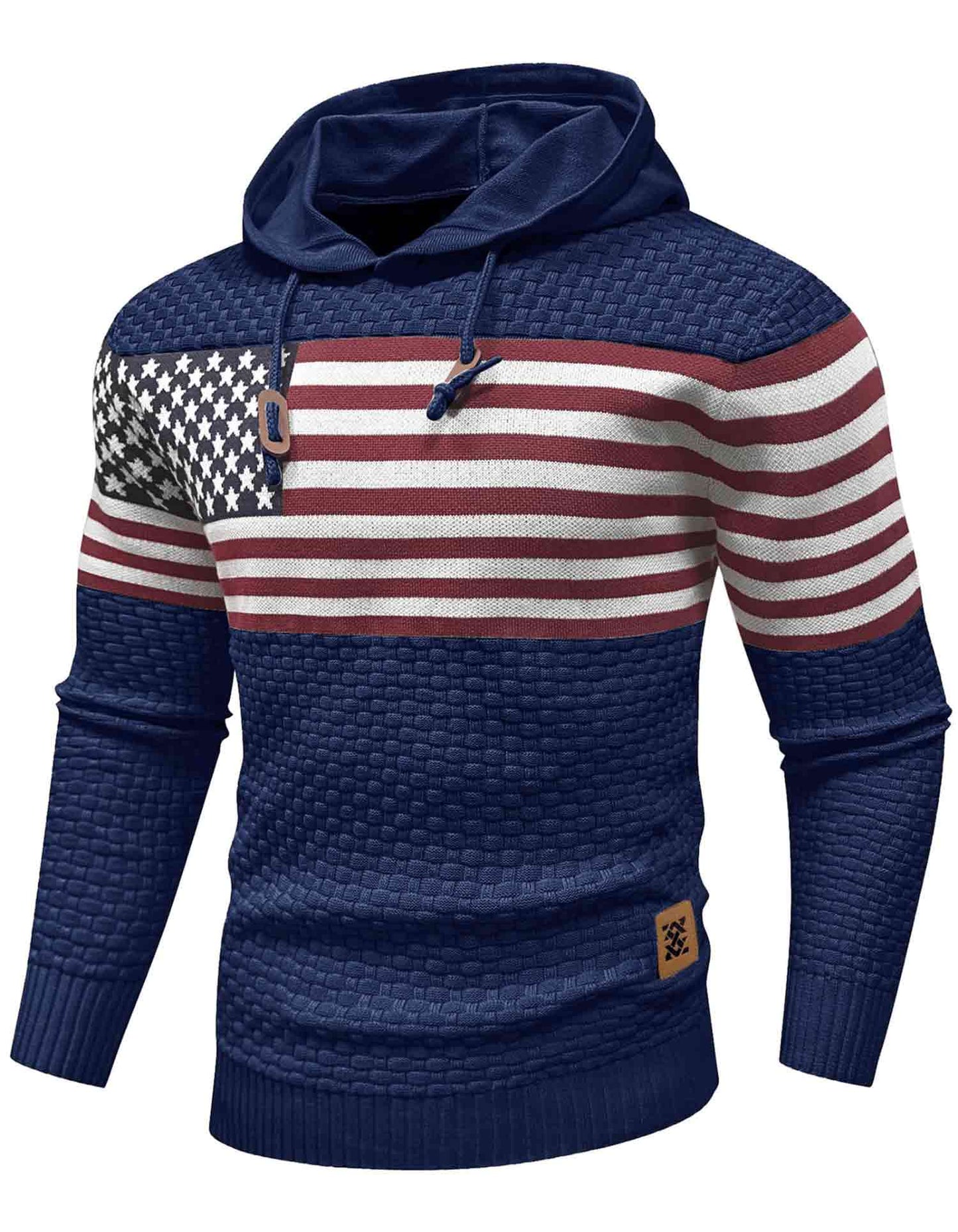 US Flag Knitted Hoodie
