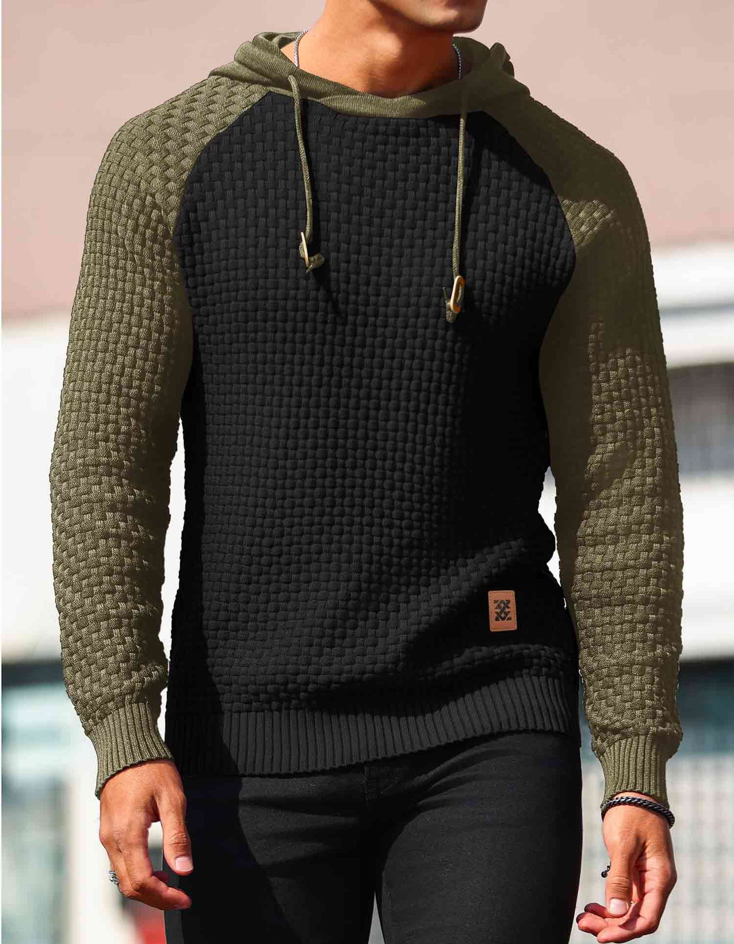 AirWaffle TwoTone Knitted Hoodie