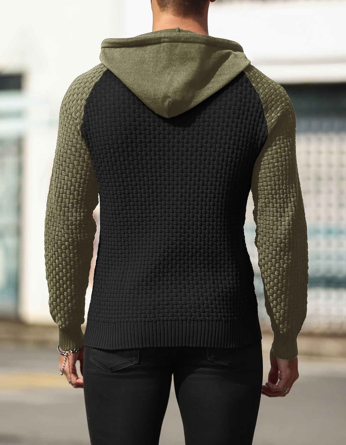 AirWaffle TwoTone Knitted Hoodie