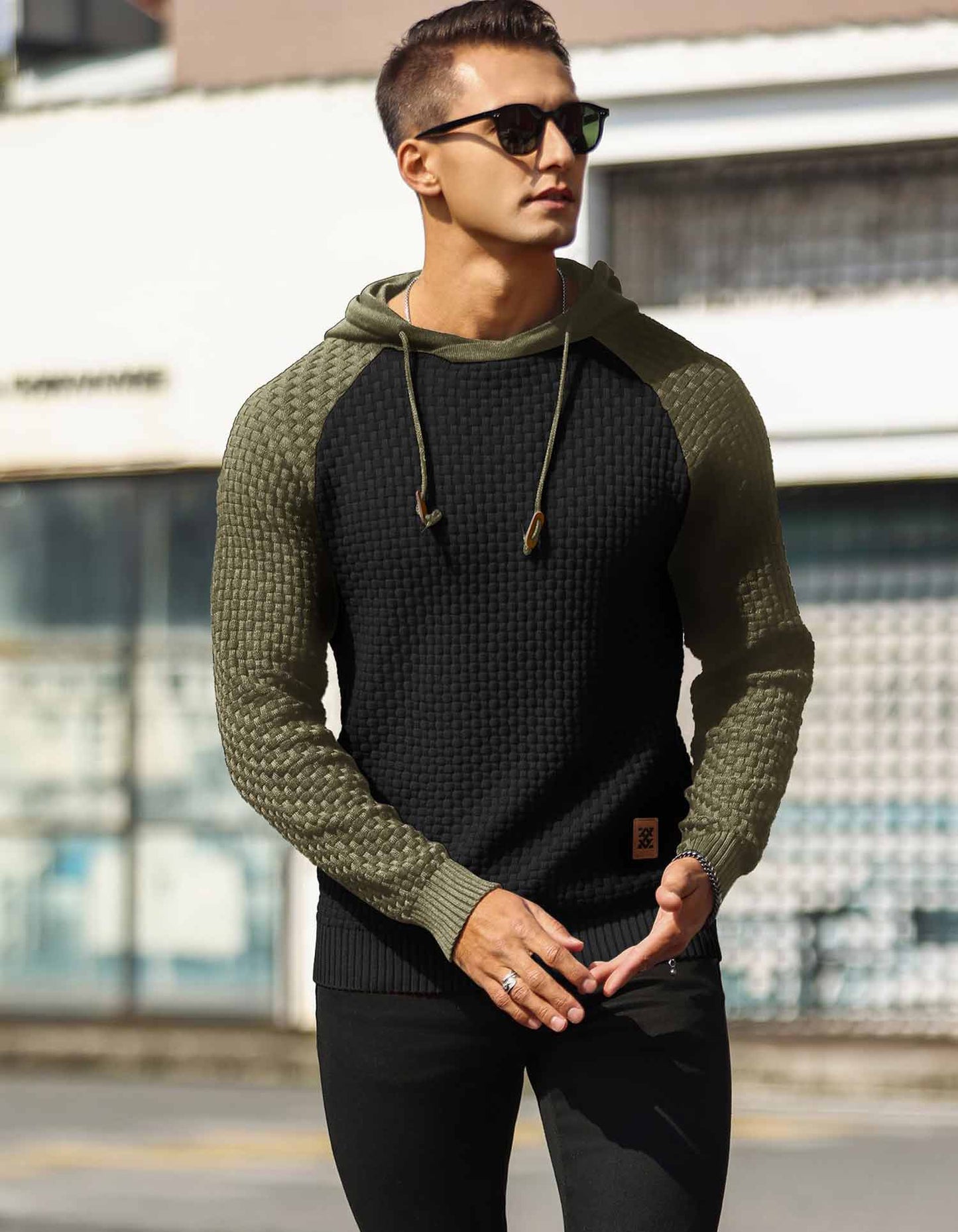 AirWaffle TwoTone Knitted Hoodie