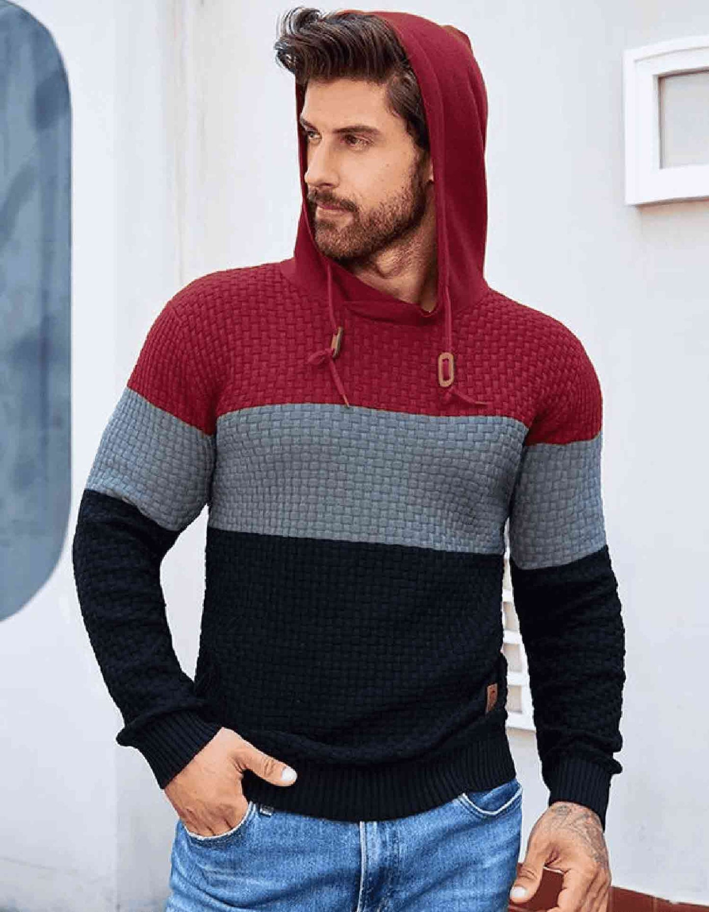 AirWaffle Tricolor Knit Hoodie