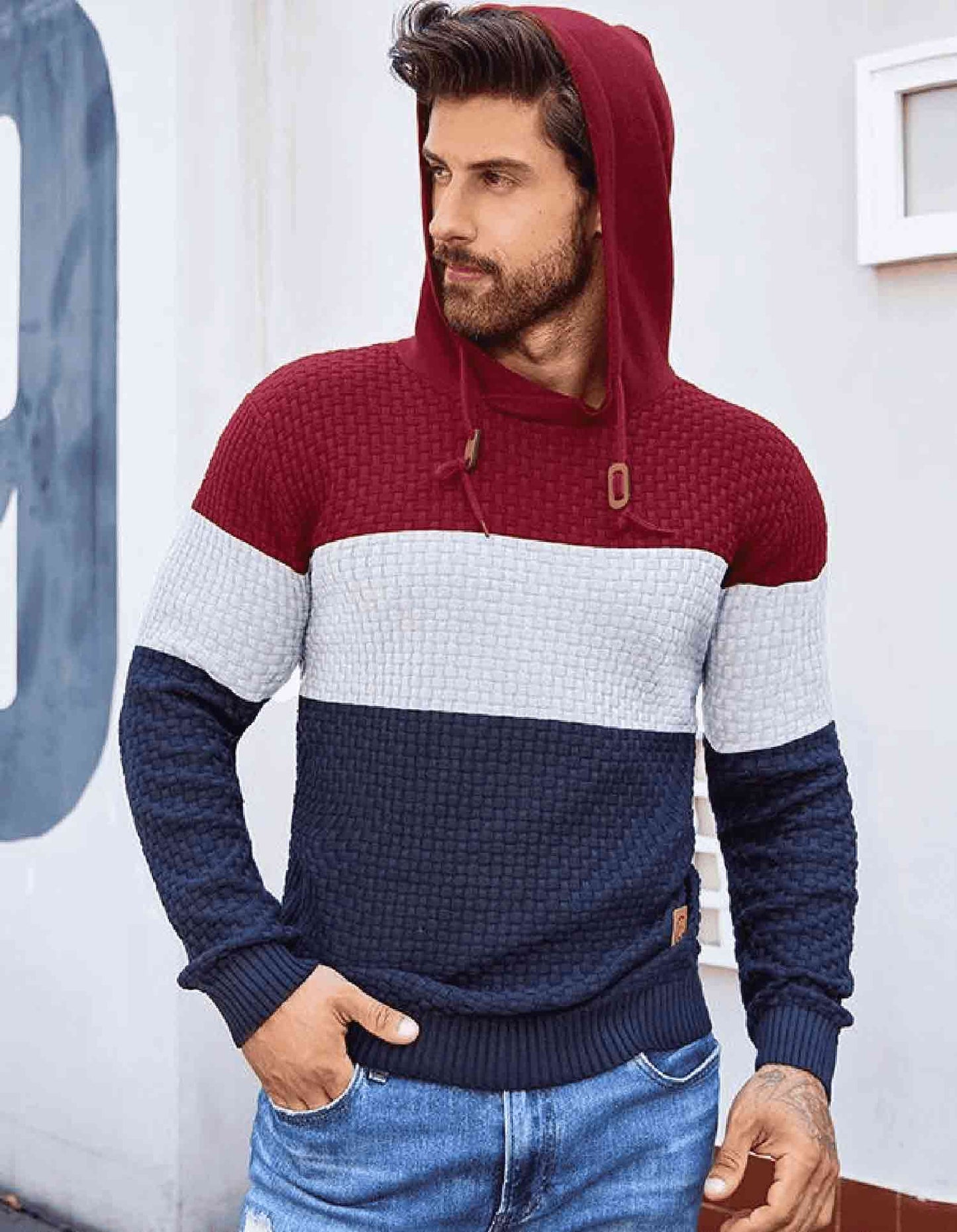 AirWaffle Tricolor Knit Hoodie