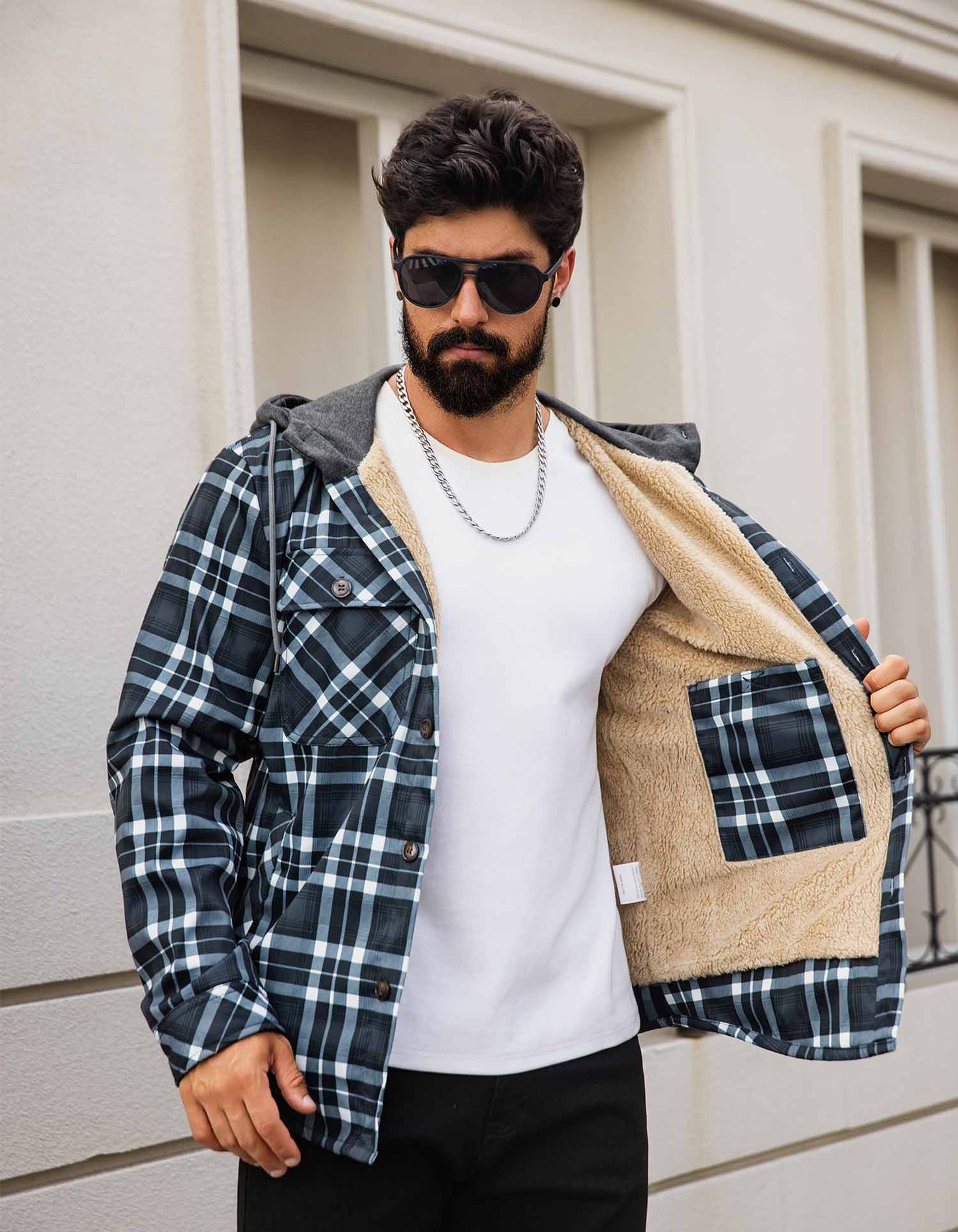 Plaid Hooded Jacket
