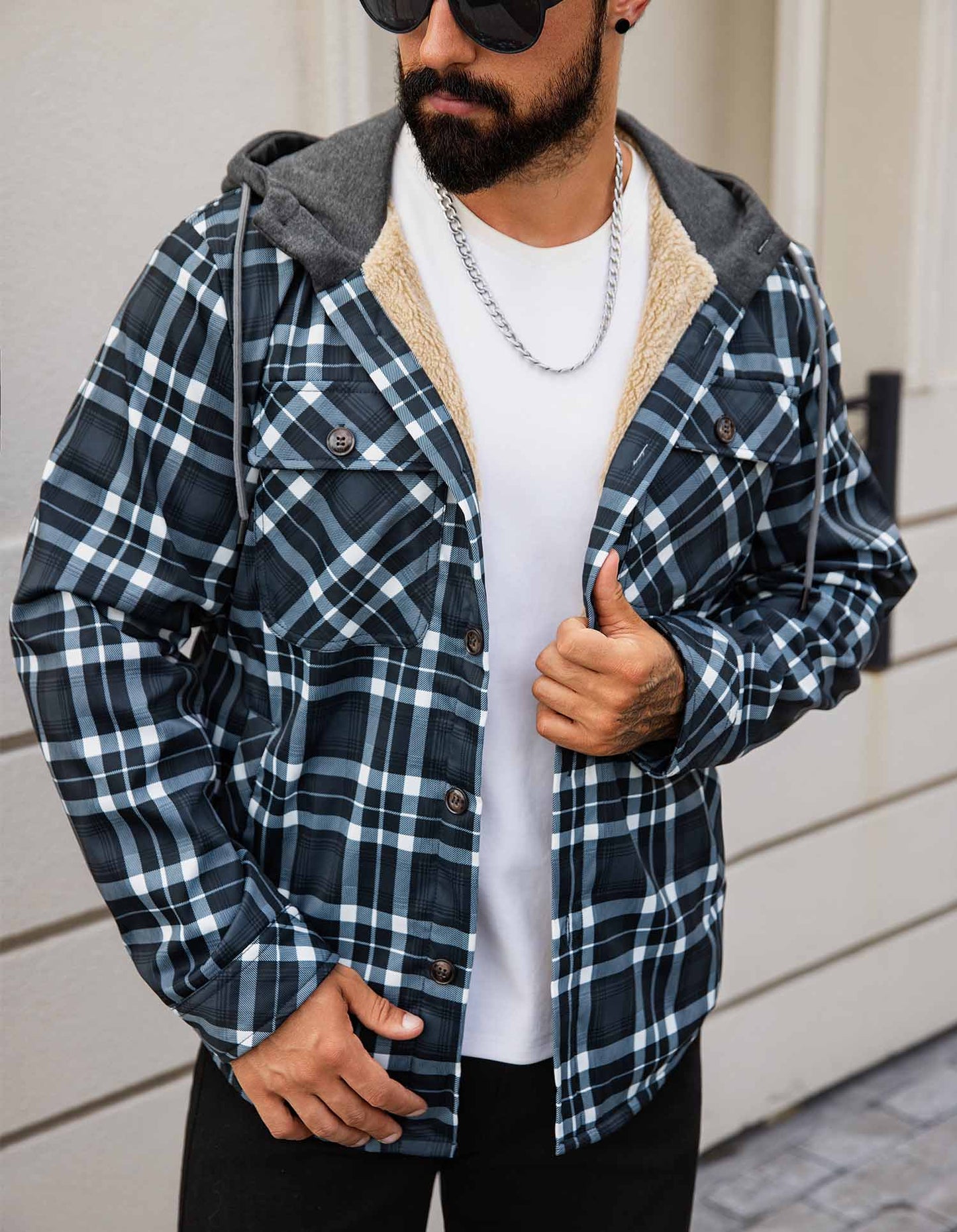 Plaid Hooded Jacket