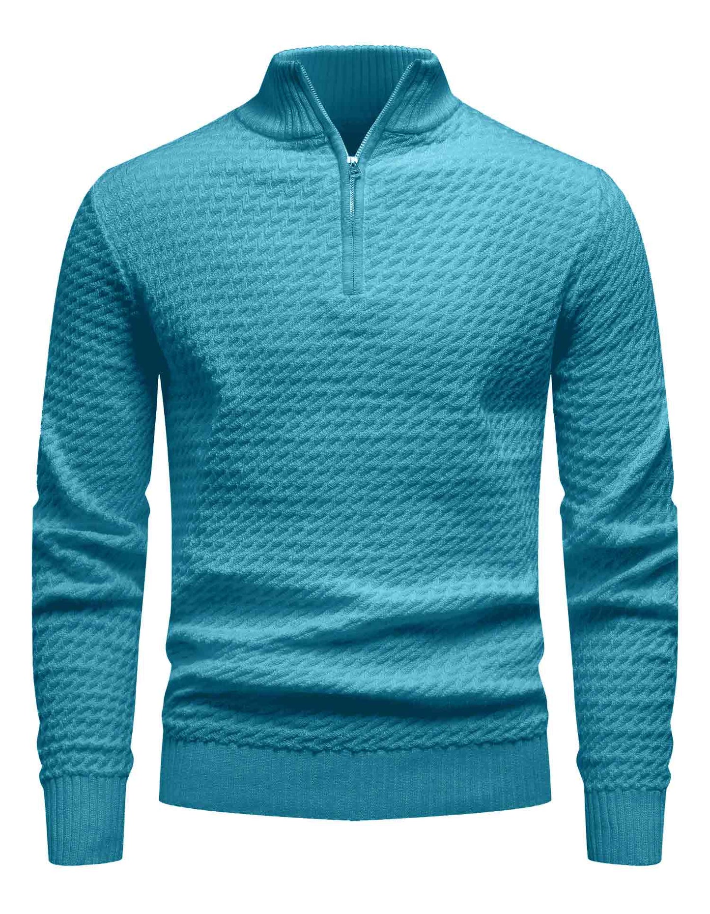Nordic Twill Quarter-Zip Turtleneck Sweater