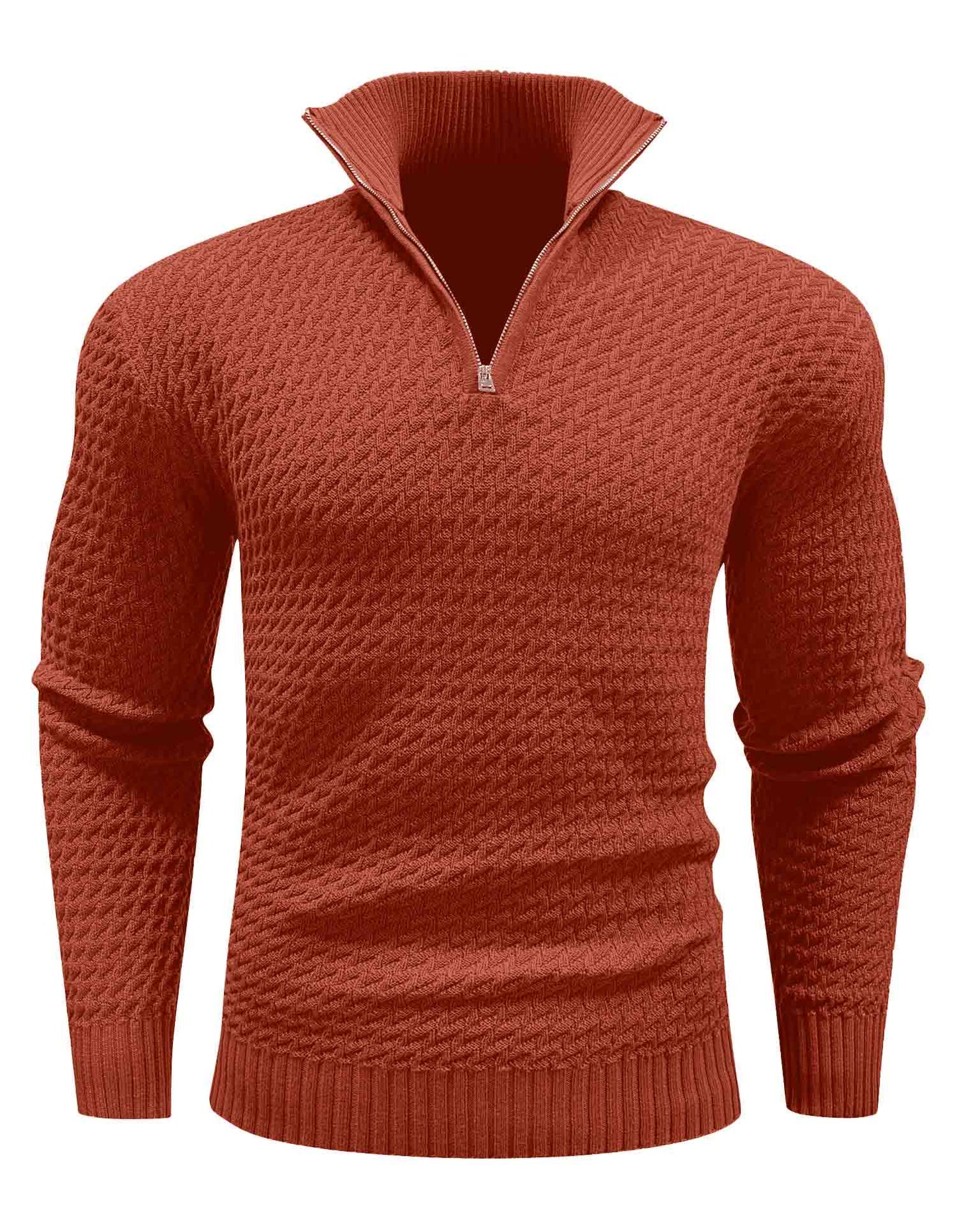 Nordic Twill Quarter-Zip Turtleneck Sweater