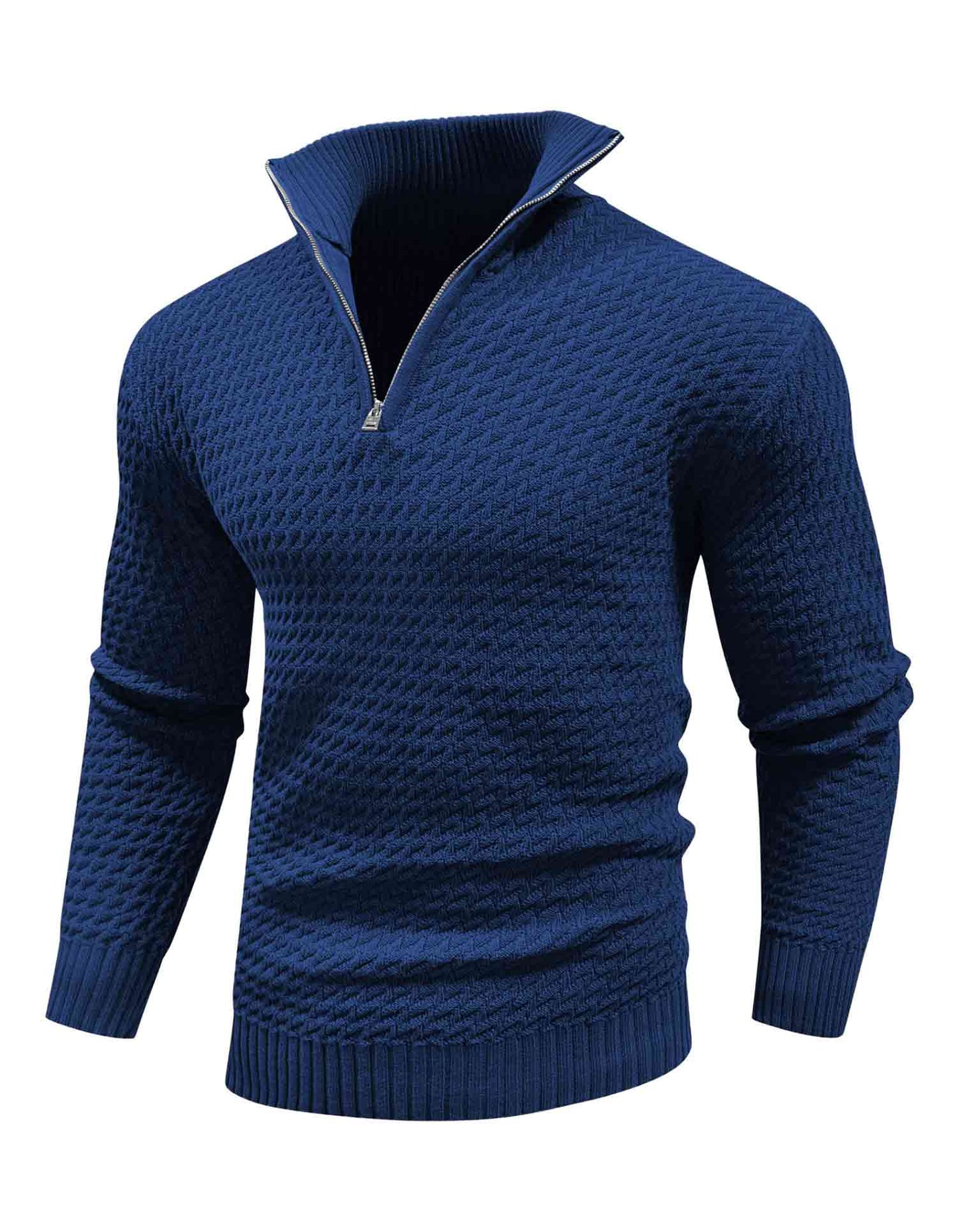 Nordic Twill Quarter-Zip Turtleneck Sweater