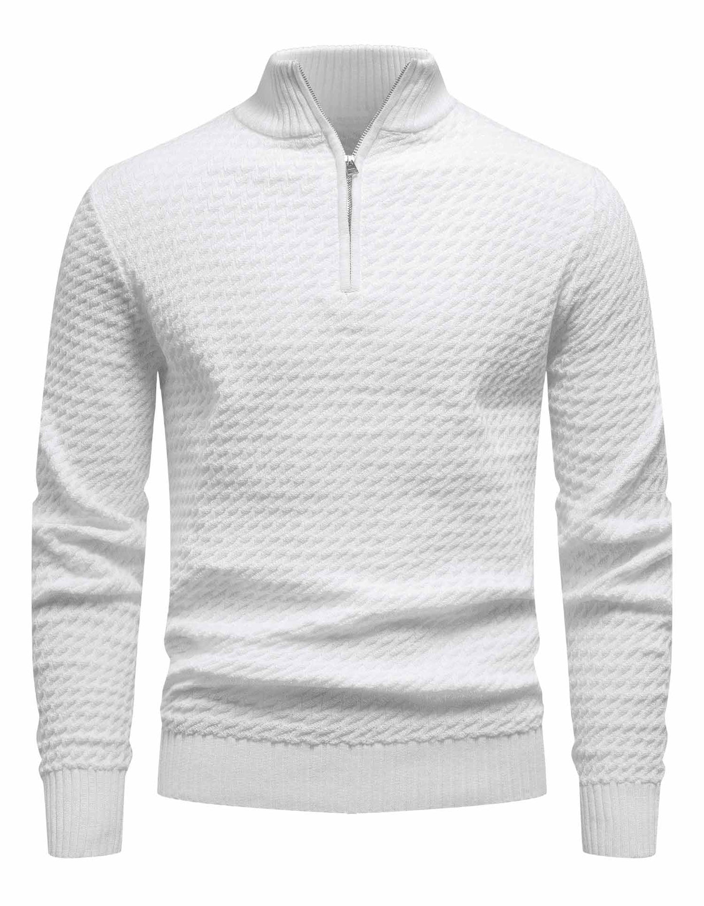 Nordic Twill Quarter-Zip Turtleneck Sweater
