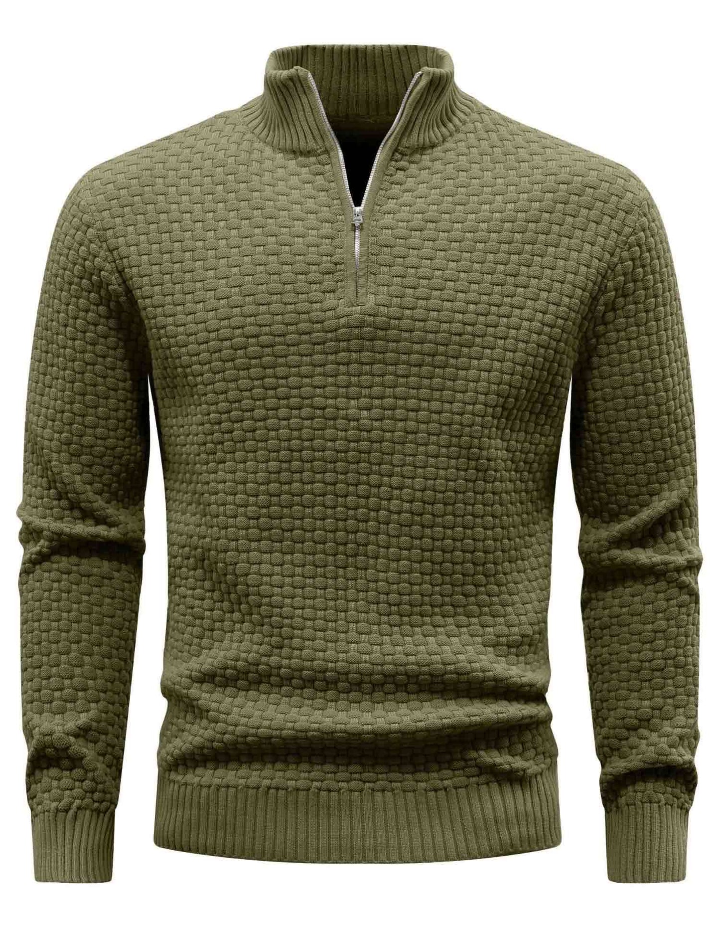 AirWaffle Turtleneck Quarter Zip Sweater