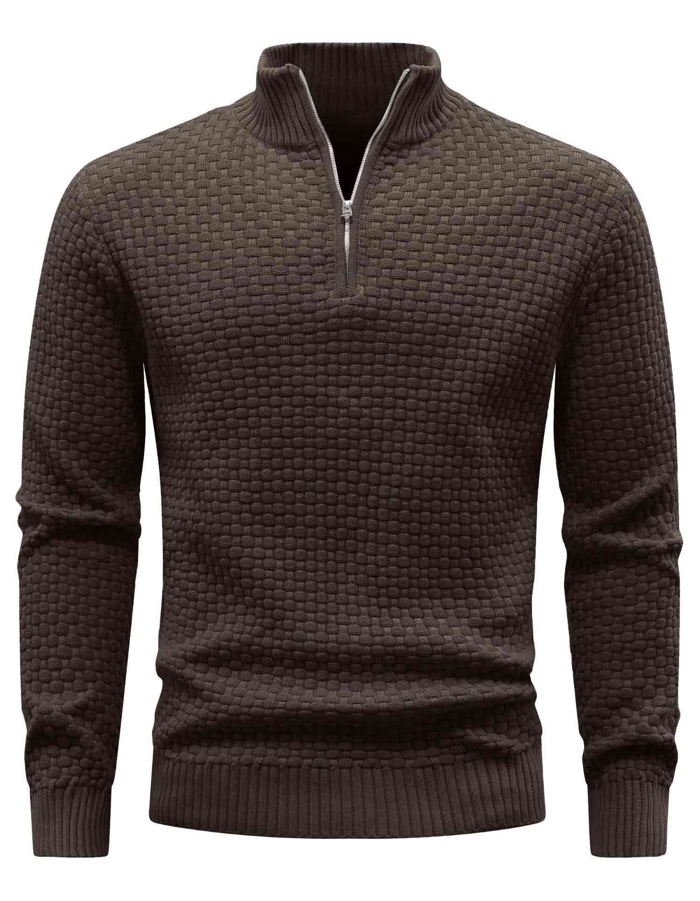 AirWaffle Turtleneck Quarter Zip Sweater