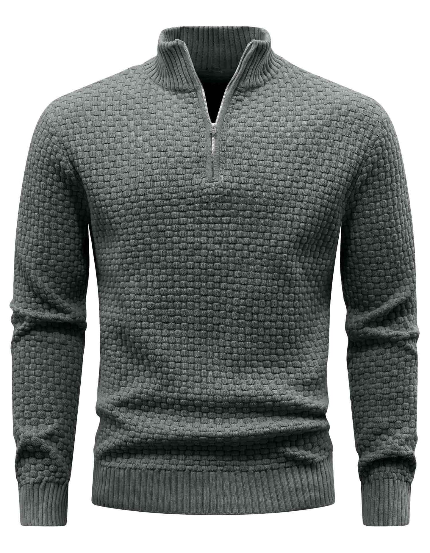 AirWaffle Turtleneck Quarter Zip Sweater