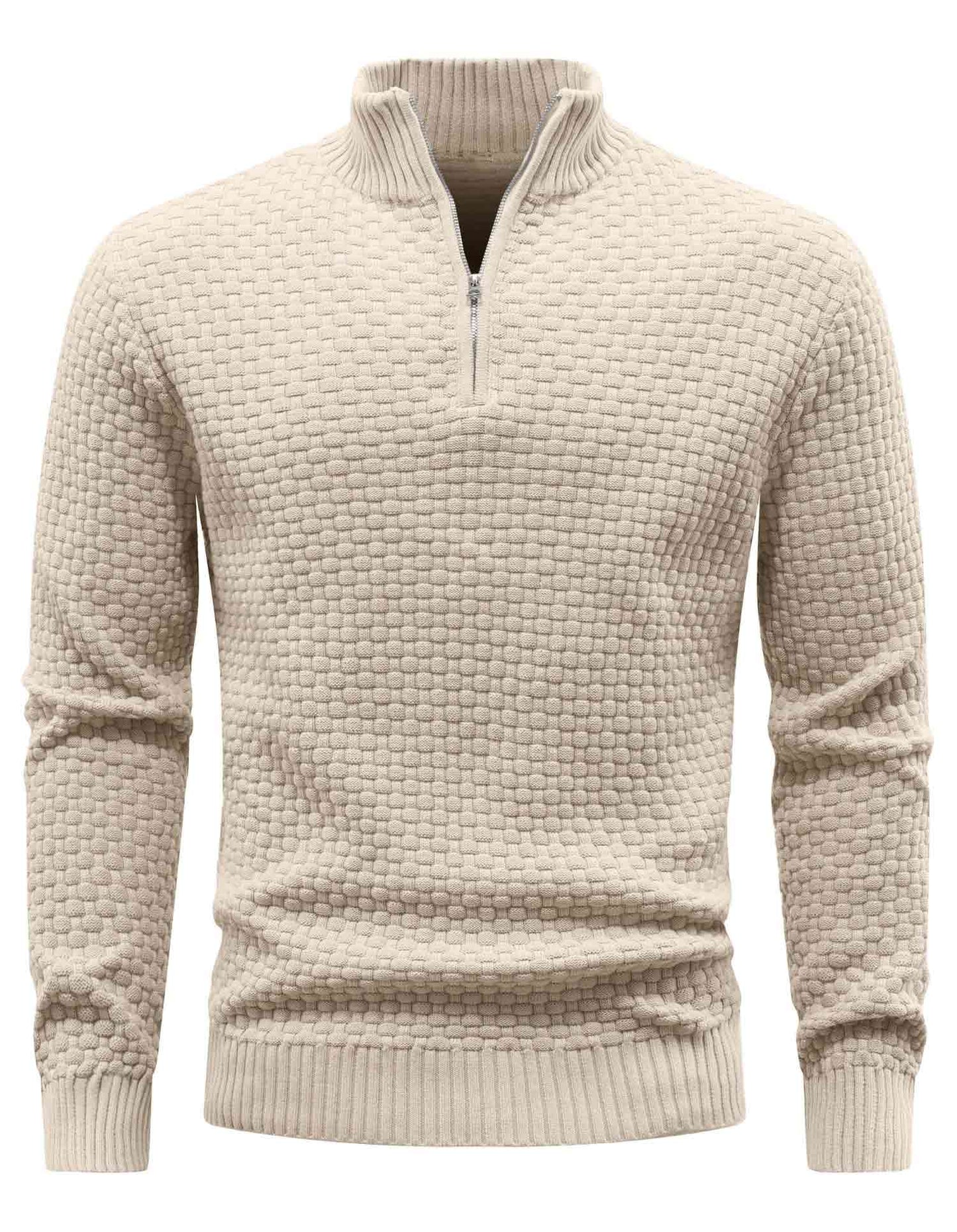 AirWaffle Turtleneck Quarter Zip Sweater