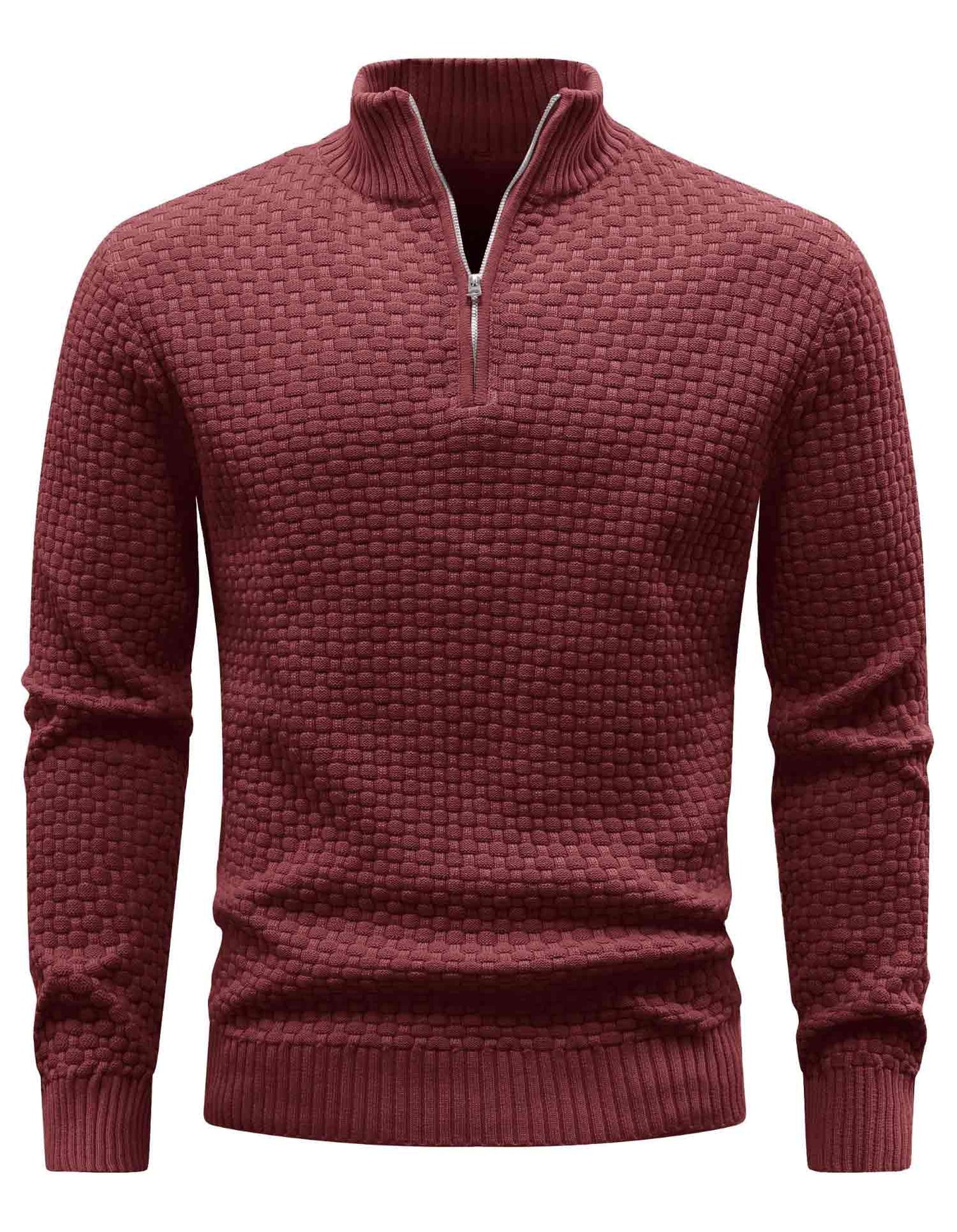 AirWaffle Turtleneck Quarter Zip Sweater