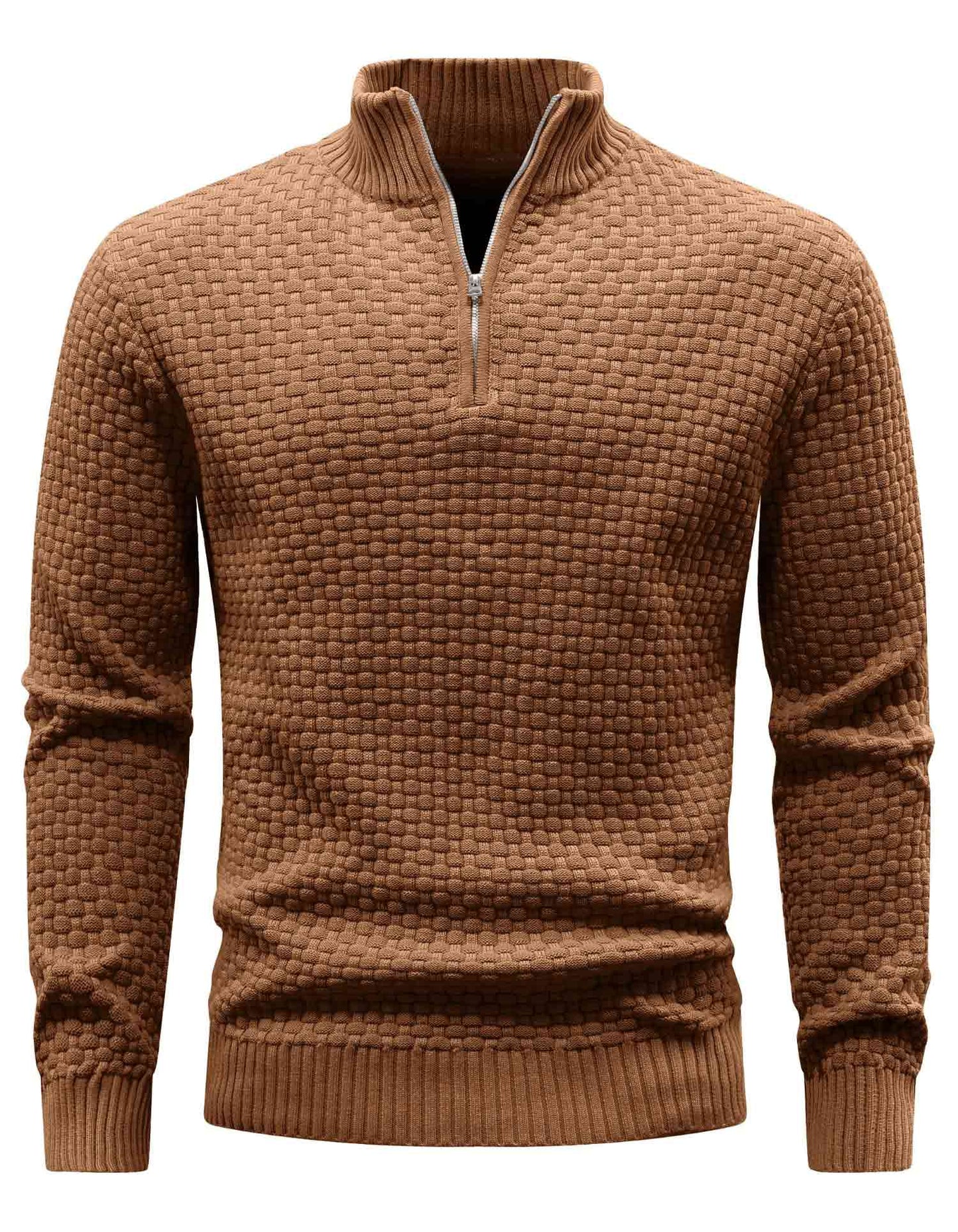 AirWaffle Turtleneck Quarter Zip Sweater