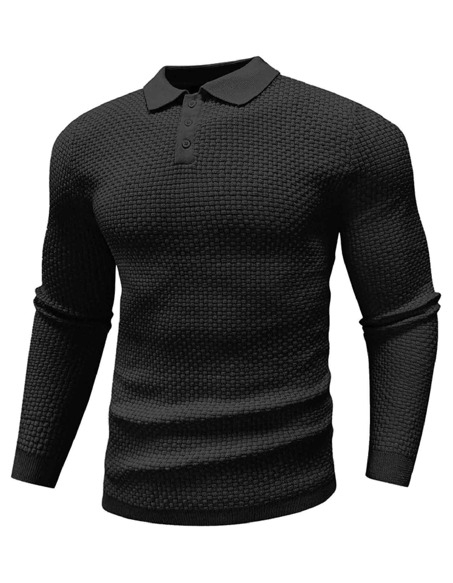AirWaffle Knit Polo Sweater