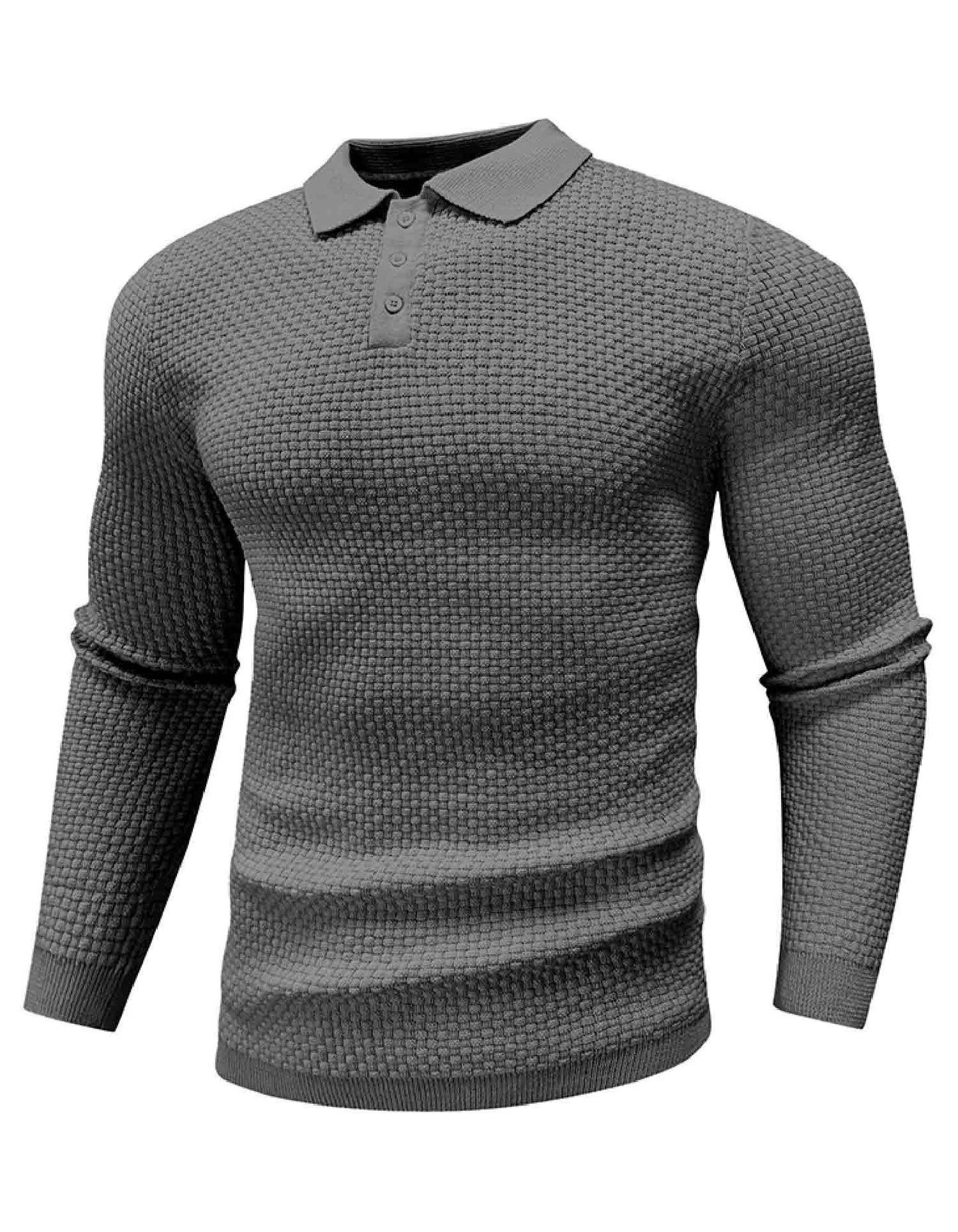 AirWaffle Knit Polo Sweater