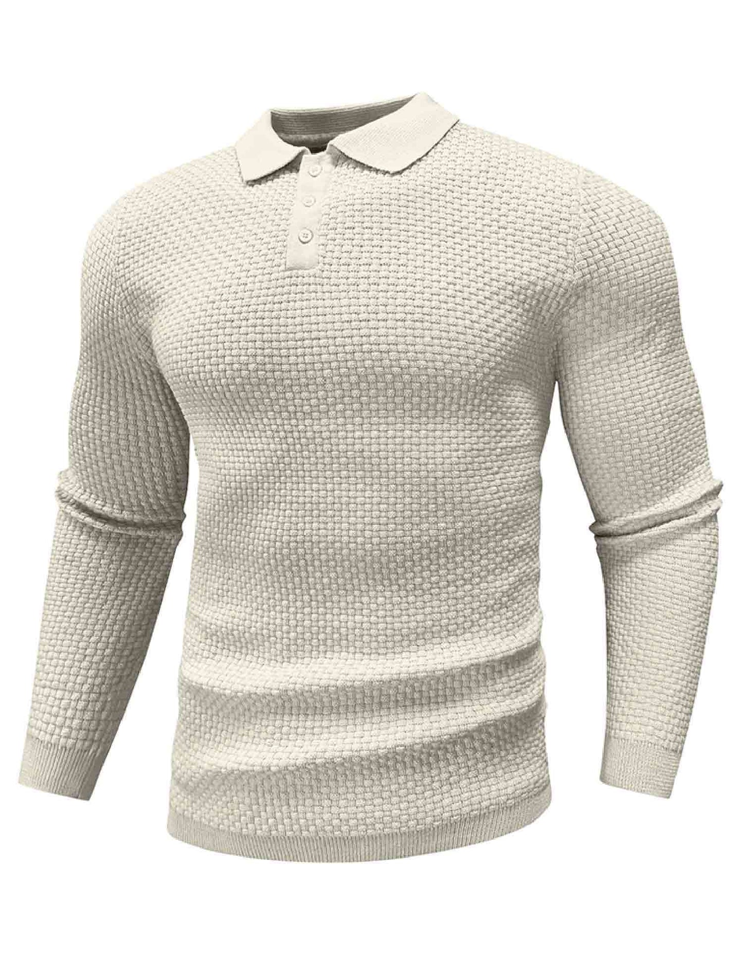 AirWaffle Knit Polo Sweater