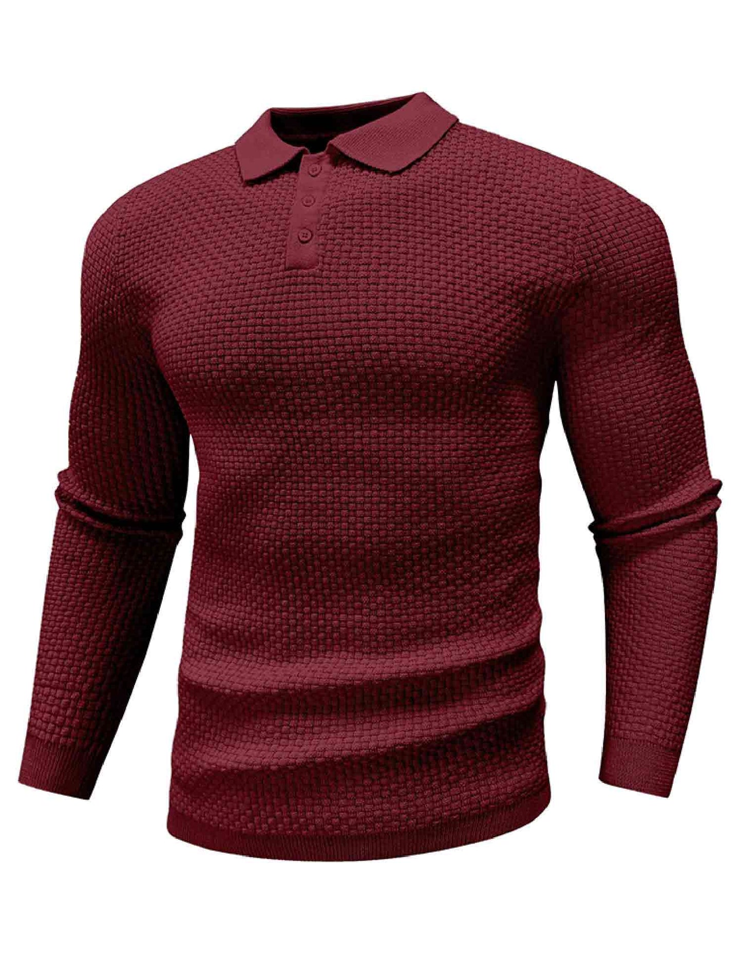 AirWaffle Knit Polo Sweater