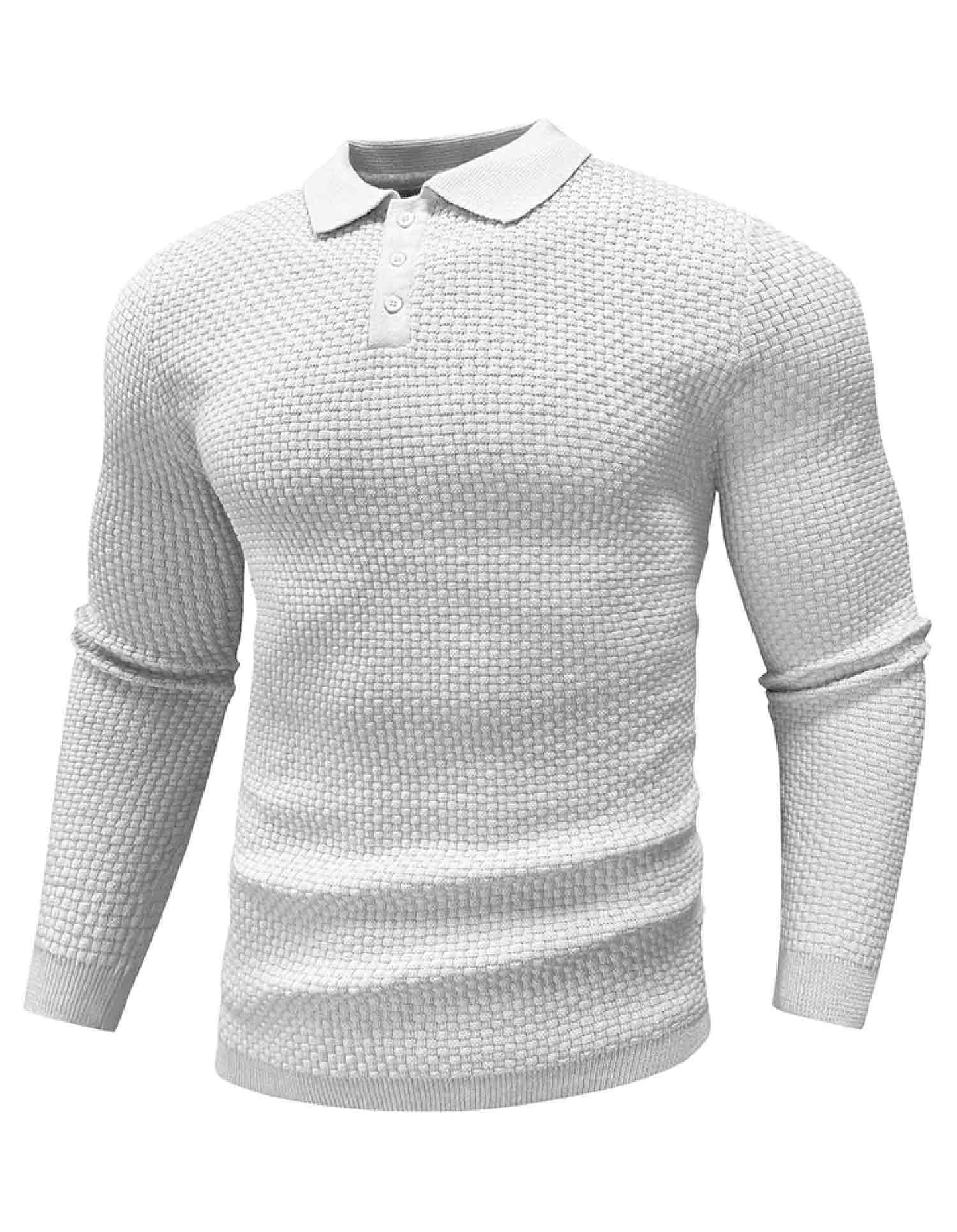 AirWaffle Knit Polo Sweater