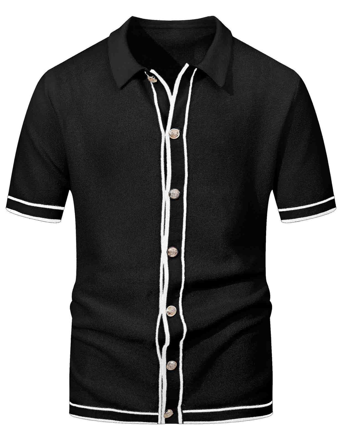 Contrast Trim Knit Polo