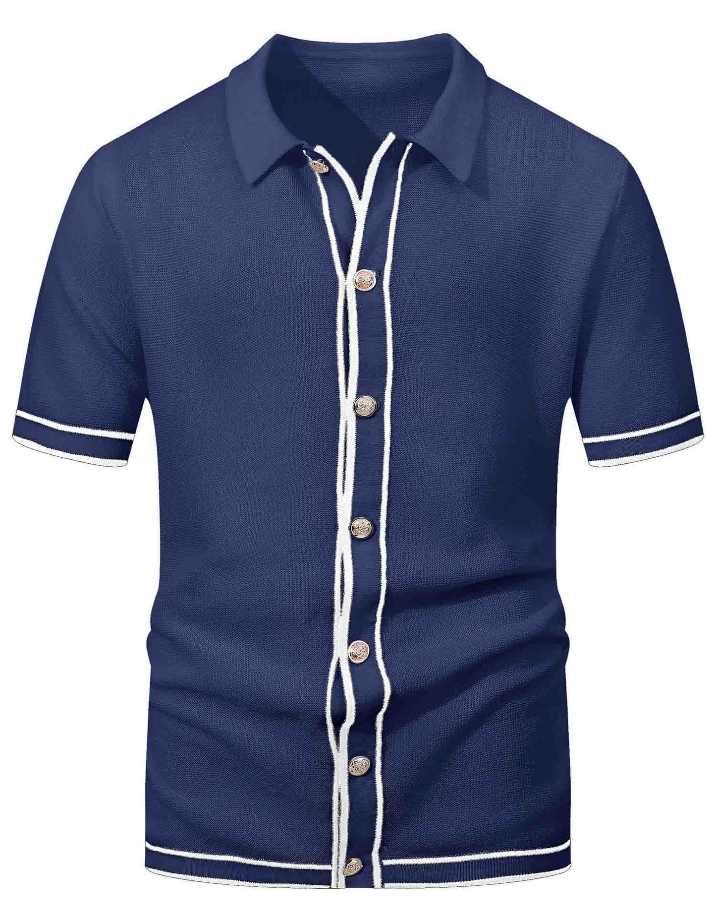 Contrast Trim Knit Polo