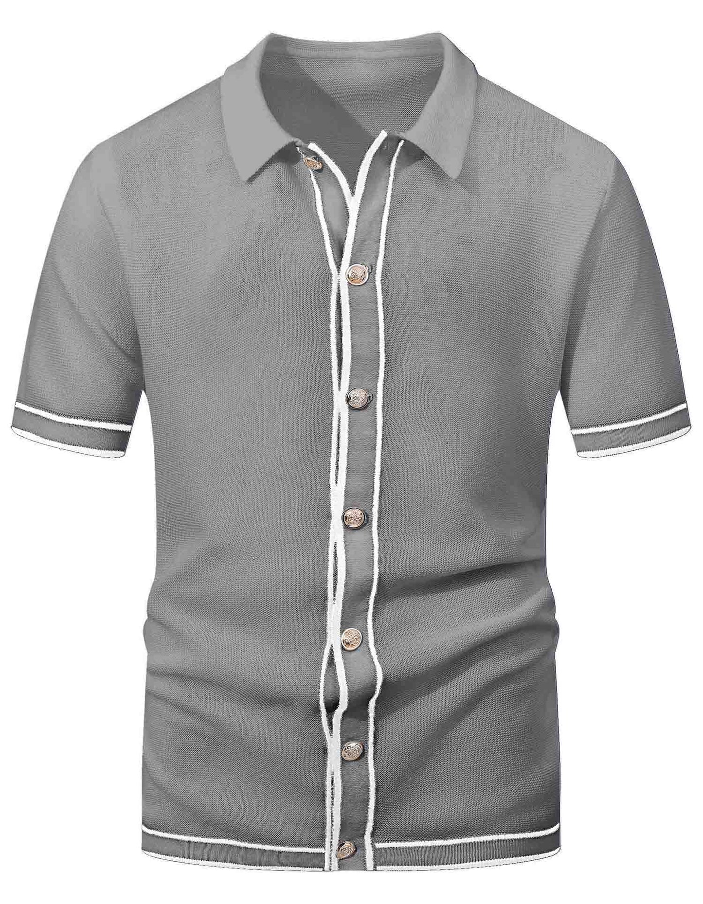 Contrast Trim Knit Polo