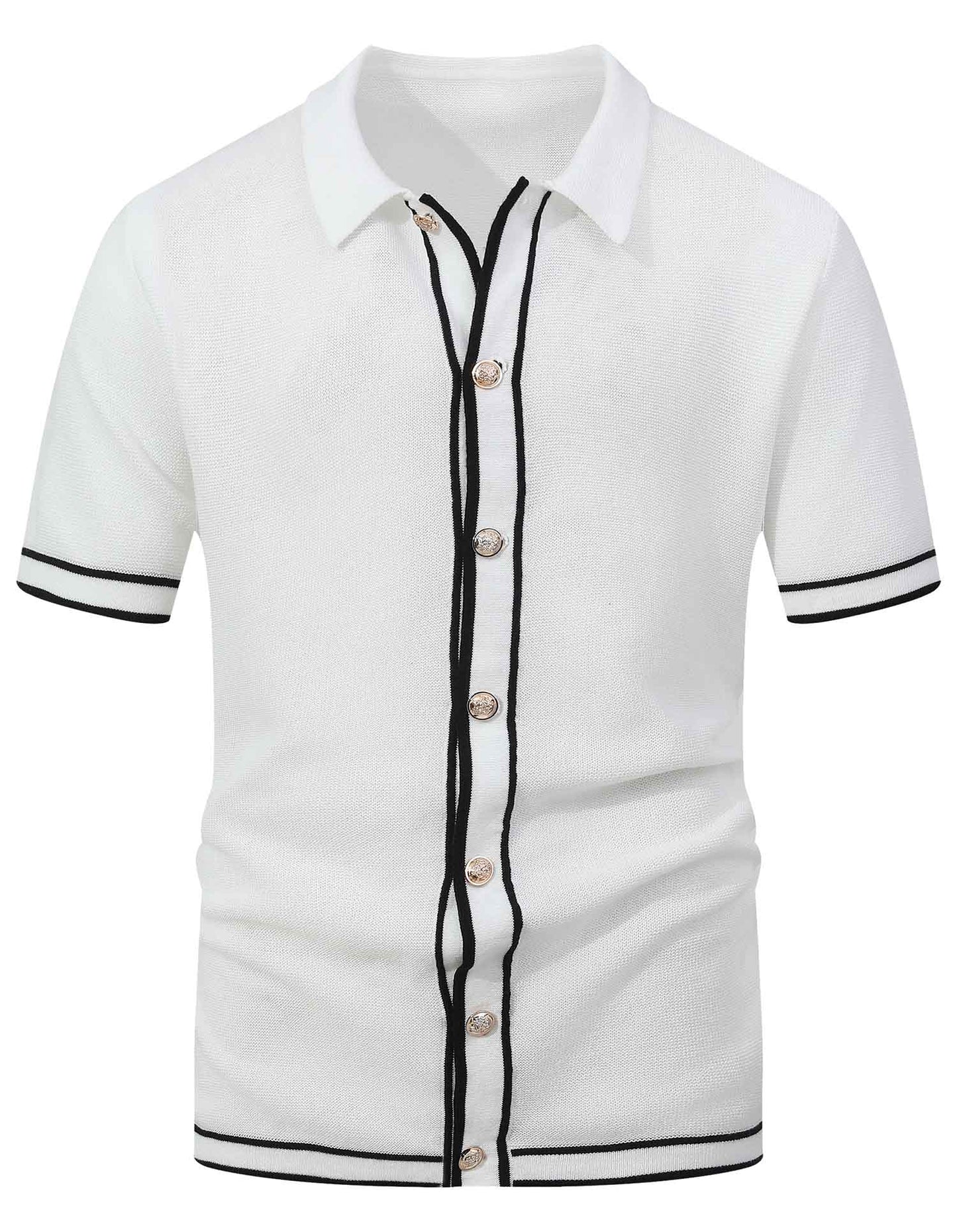 Contrast Trim Knit Polo