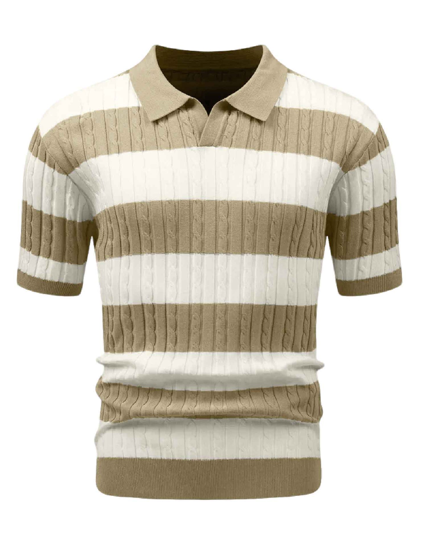 Striped Polo Knit Tee
