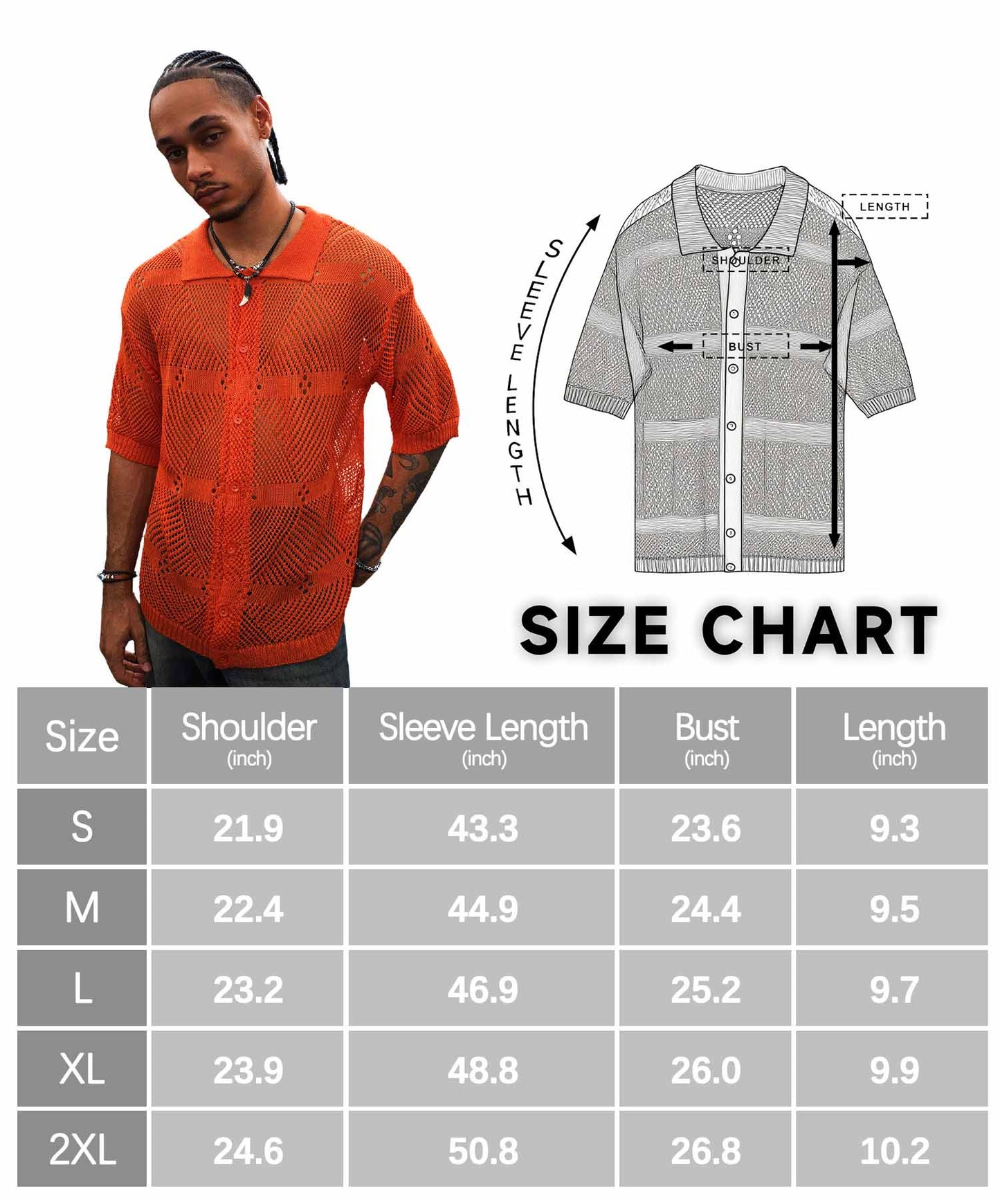 Sheer Crochet Mesh Shirt – Short Sleeve