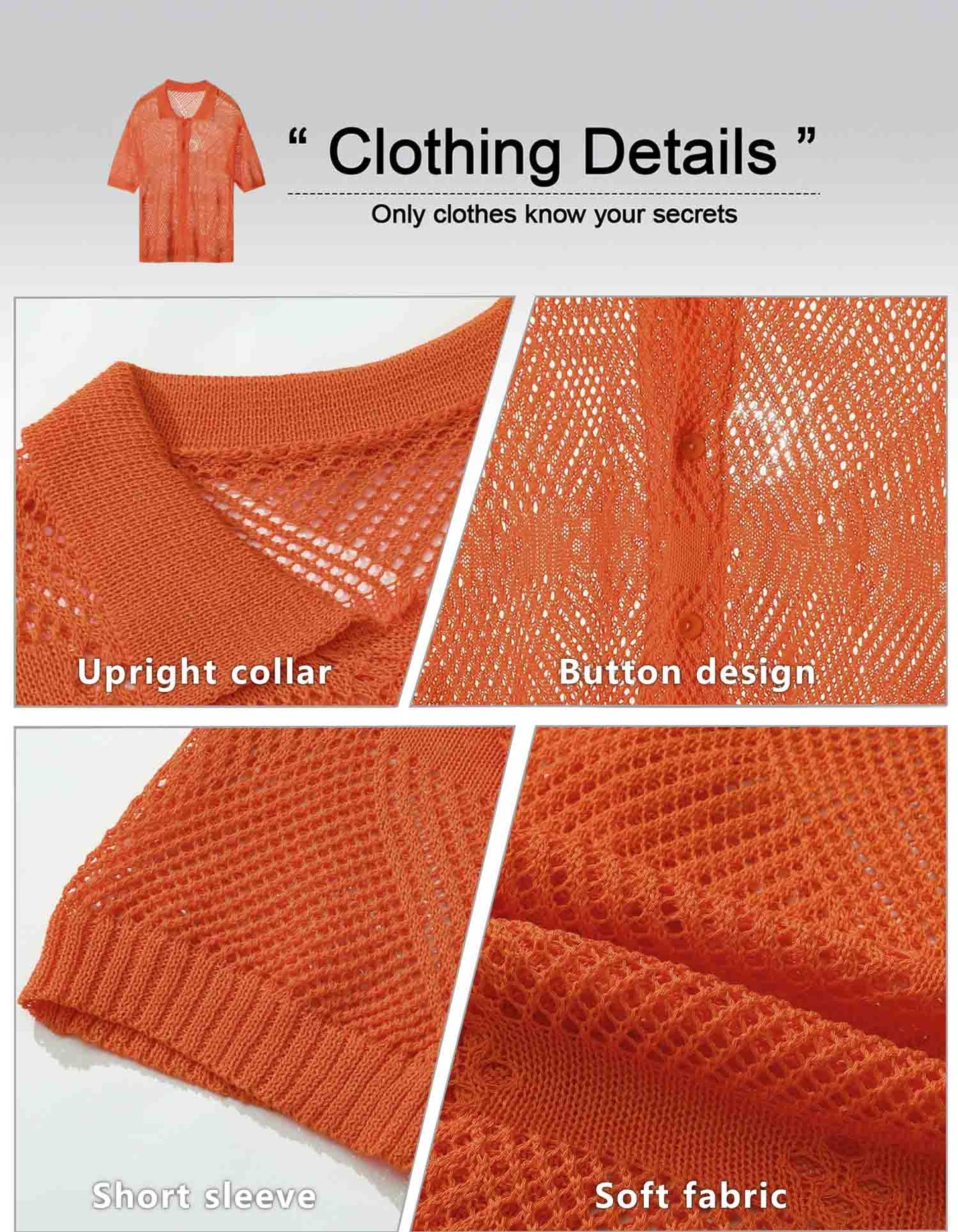 Sheer Crochet Mesh Shirt – Short Sleeve