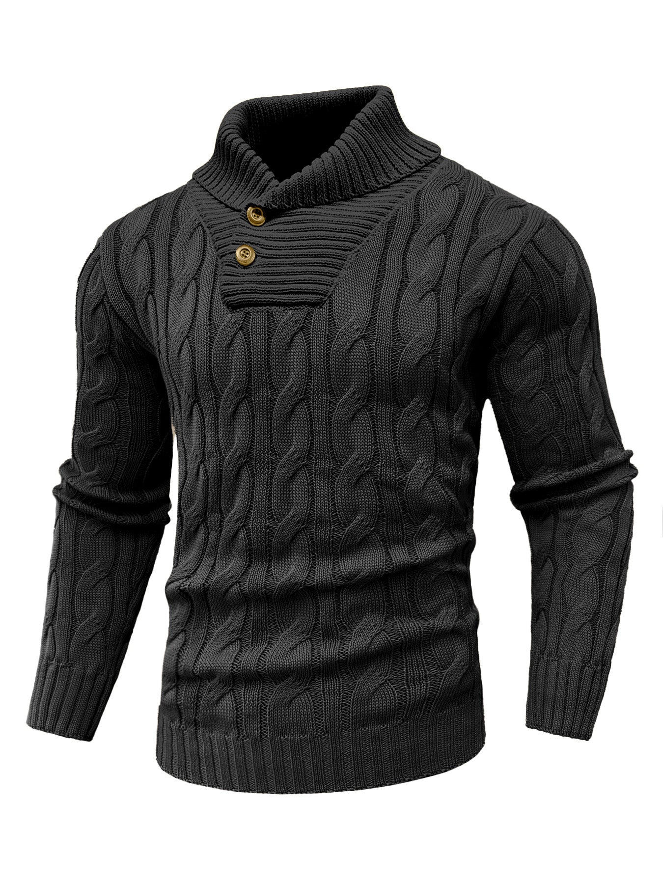 Zaitun Men's Turtleneck Sweater Fisherman Style Cable Knit Pullover Warm Long Sleeve Lightweight Breathable Winter Sweater for Men Red