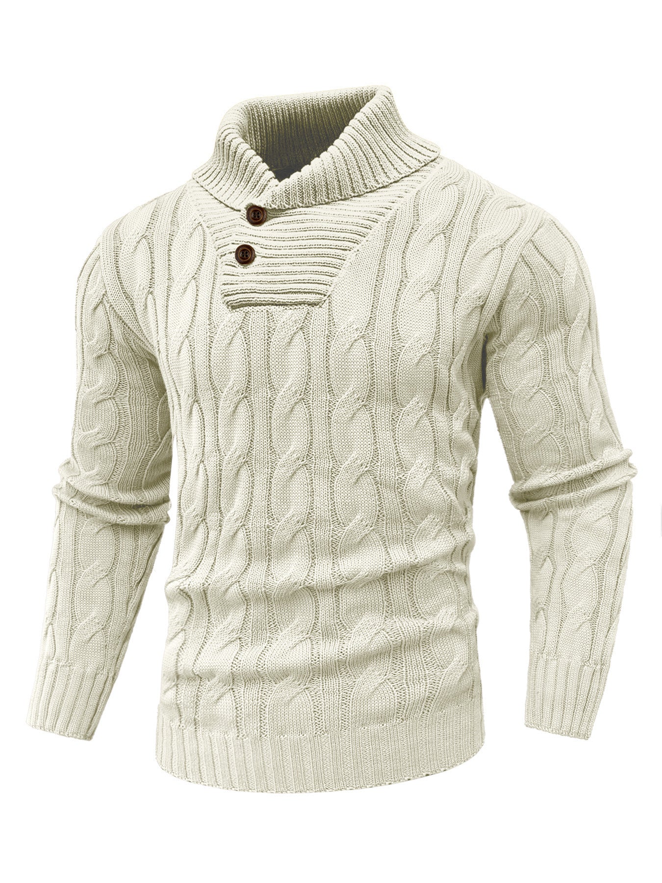 Zaitun Men's Turtleneck Sweater Fisherman Style Cable Knit Pullover Warm Long Sleeve Lightweight Breathable Winter Sweater for Men Red
