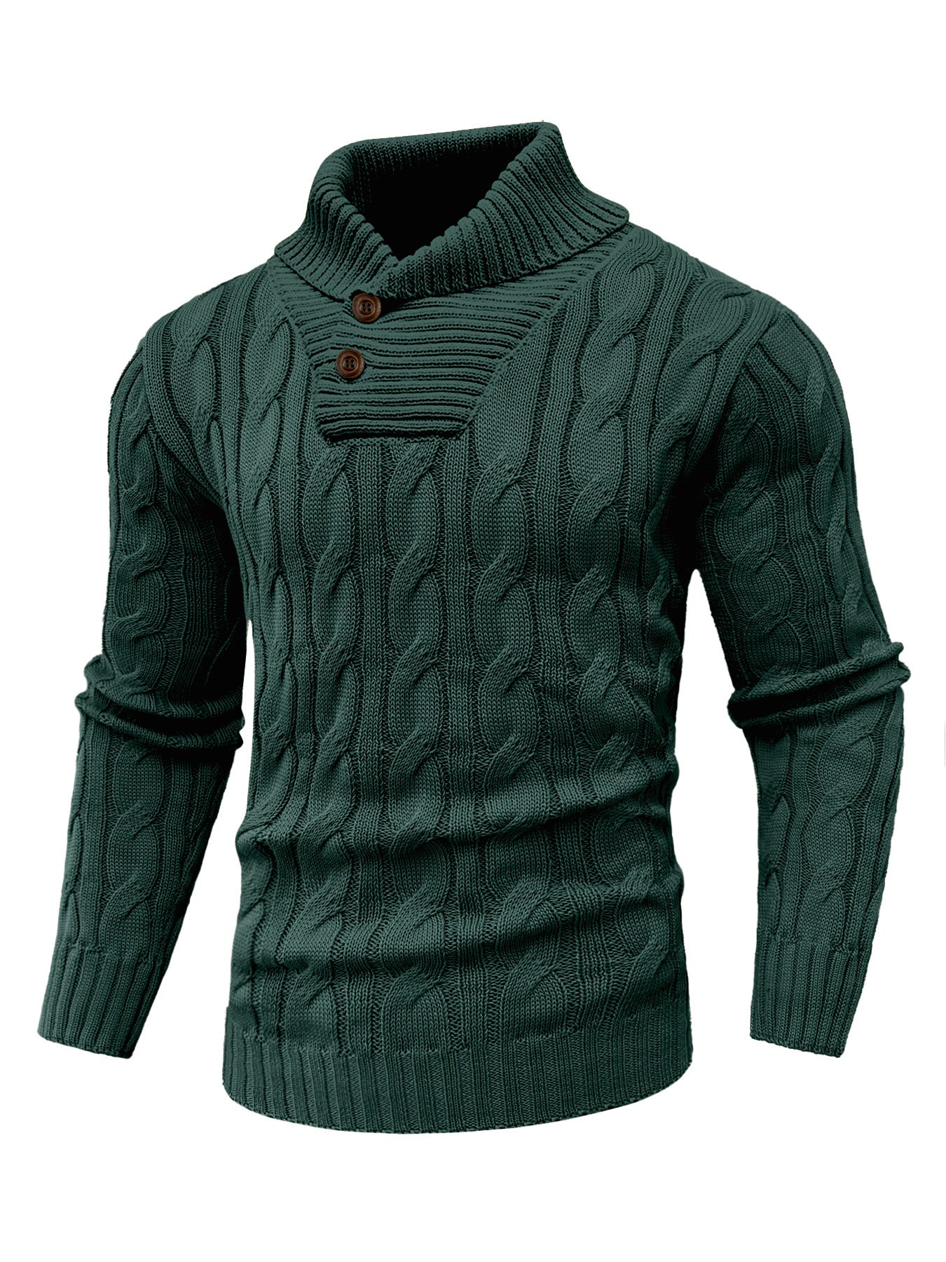 Zaitun Men's Turtleneck Sweater Fisherman Style Cable Knit Pullover Warm Long Sleeve Lightweight Breathable Winter Sweater for Men Red