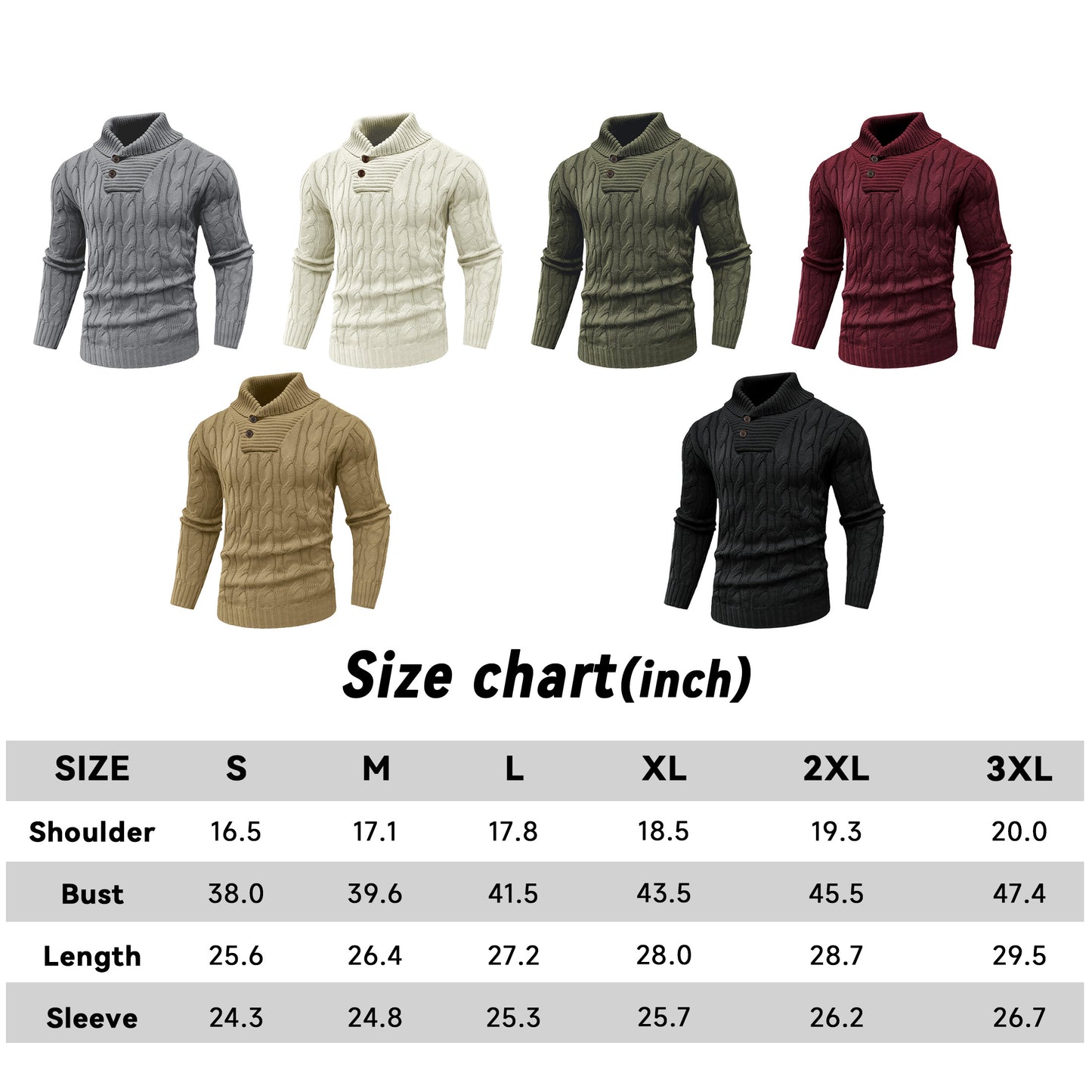 Zaitun Men's Turtleneck Sweater Fisherman Style Cable Knit Pullover Warm Long Sleeve Lightweight Breathable Winter Sweater for Men Red