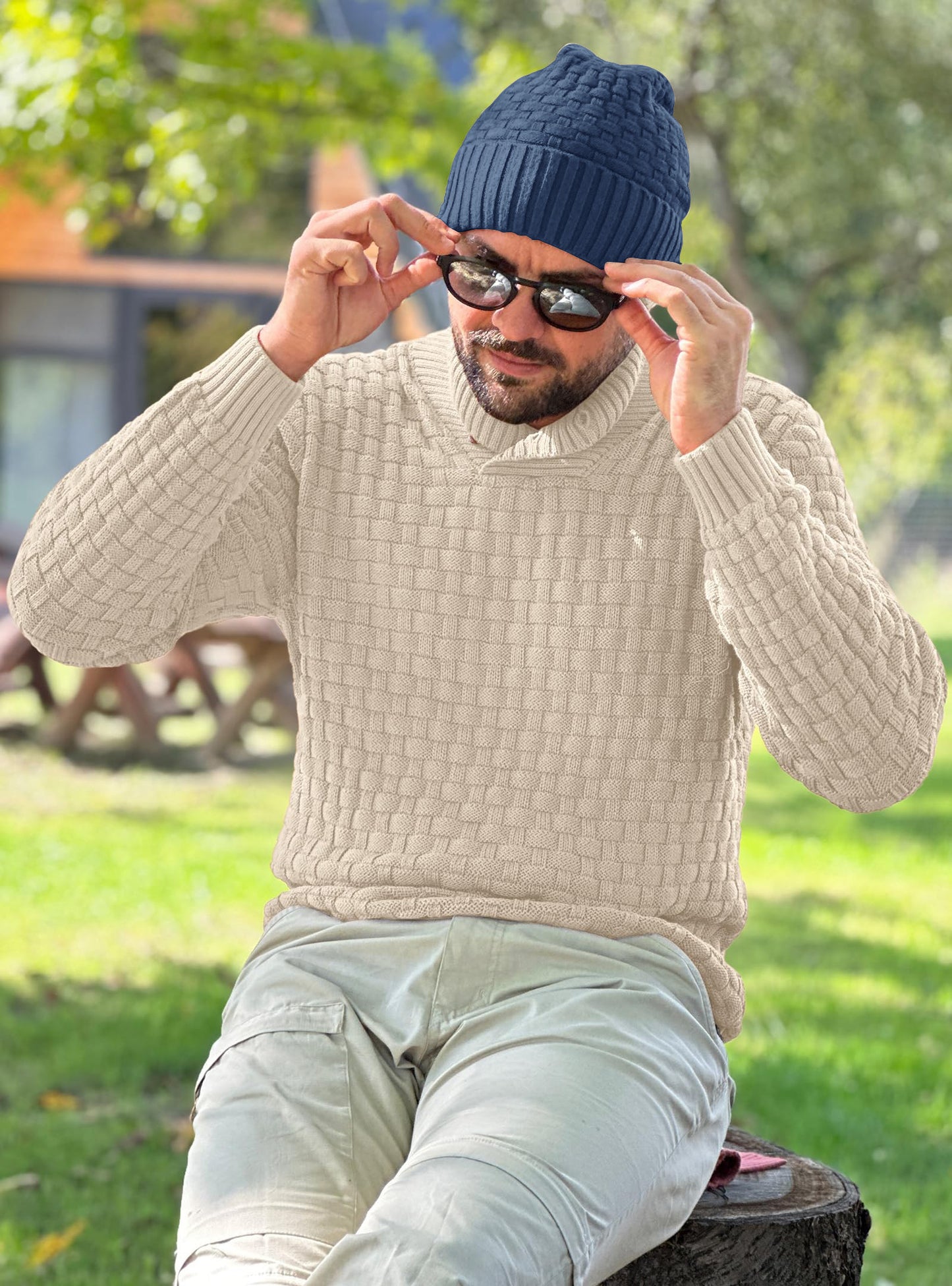 Zaitun Beanie Hats for Men and Women Winter Warm Waffle Knit Cap Comfort Thick Daily Rib Cap