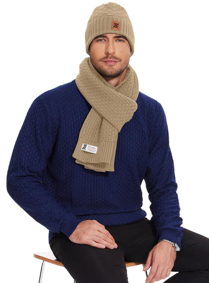 Zaitun Beanie Hats for Men and Women Winter Warm Waffle Knit Cap Comfort Thick Daily Rib Cap
