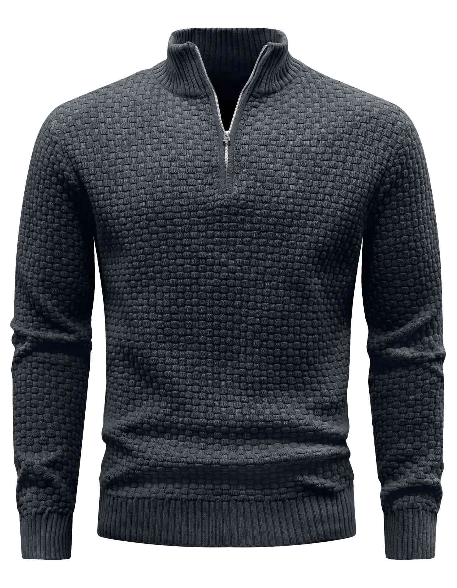 AirWaffle Turtleneck Quarter Zip Sweater