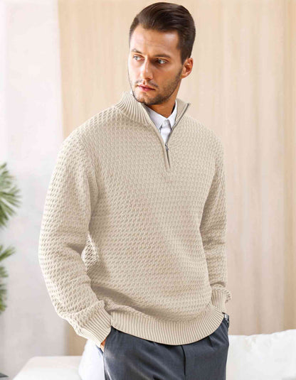 Turtleneck Quarter Zip Sweater
