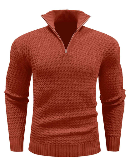 Turtleneck Quarter Zip Sweater