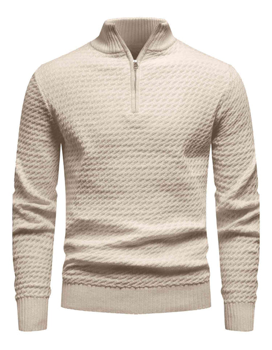 Turtleneck Quarter Zip Sweater