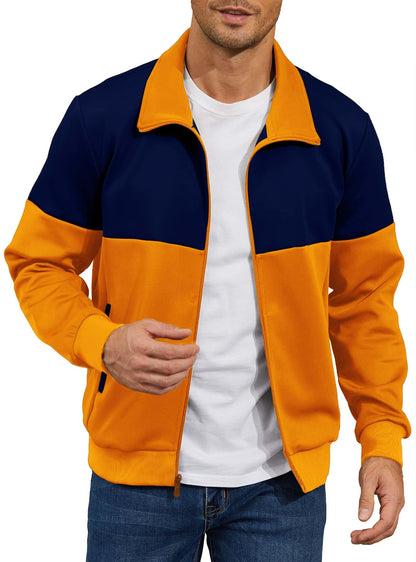 Zaitun Men’s Lightweight Casual Bomber Jacket Track Running Athletic Varsity Coat