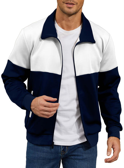 Zaitun Men’s Lightweight Casual Bomber Jacket Track Running Athletic Varsity Coat