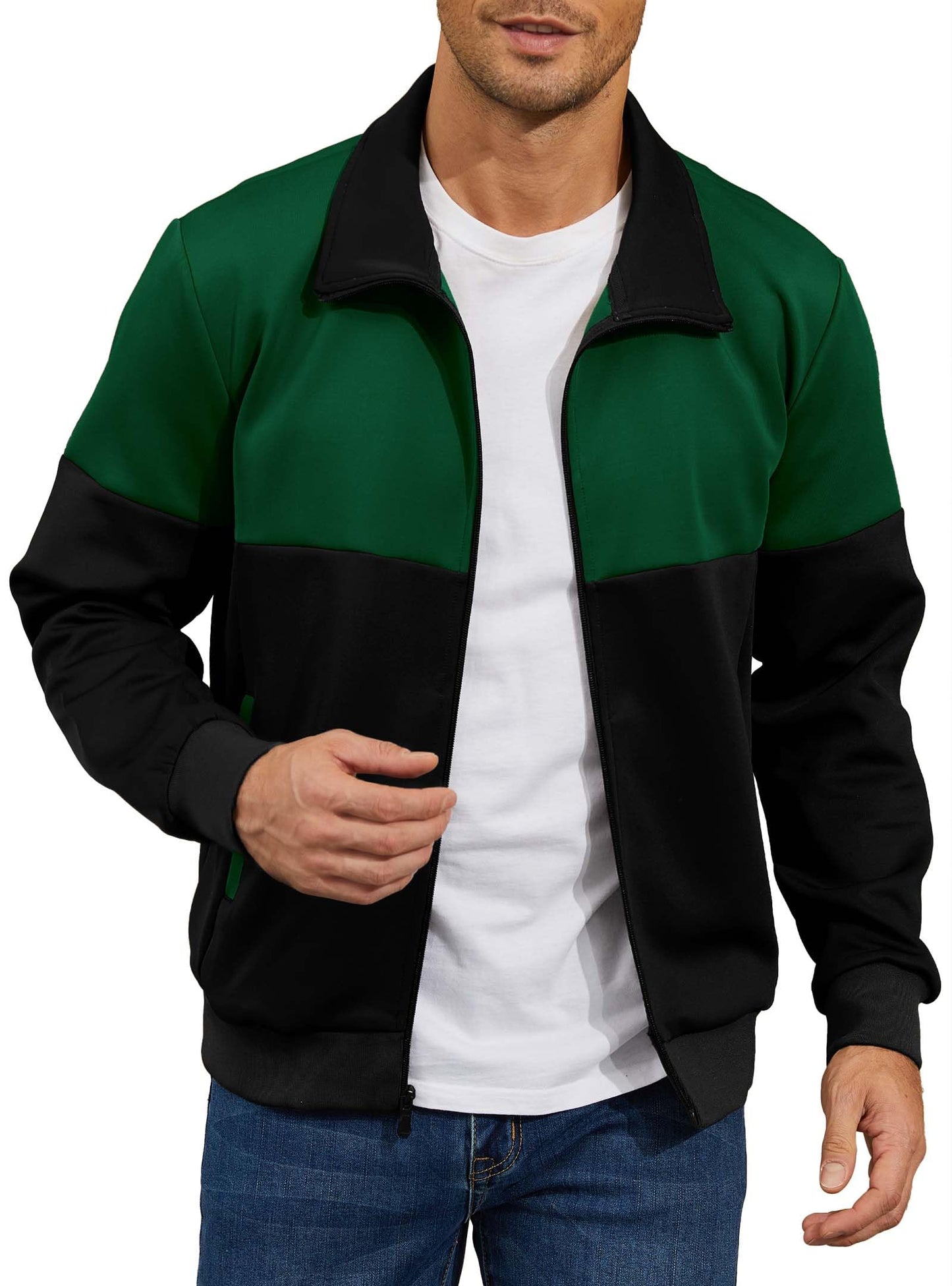 Zaitun Men’s Lightweight Casual Bomber Jacket Track Running Athletic Varsity Coat