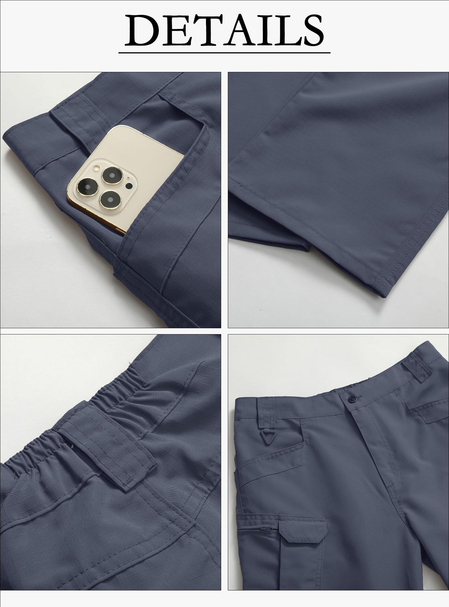 Zaitun Mens Casual Cargo Pants Lightweight Athletic Trousers Multi-Pocket Workout Hiking Pants Outdoor Work Tactical Pants