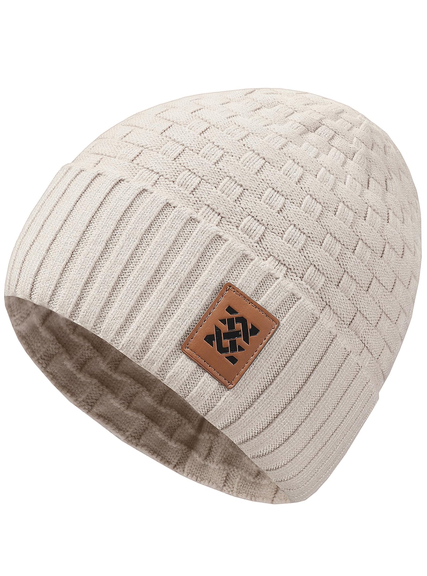 Zaitun Beanie Hats for Men and Women Winter Warm Waffle Knit Cap Comfort Thick Daily Rib Cap