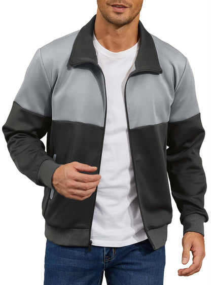 Zaitun Men’s Lightweight Casual Bomber Jacket Track Running Athletic Varsity Coat